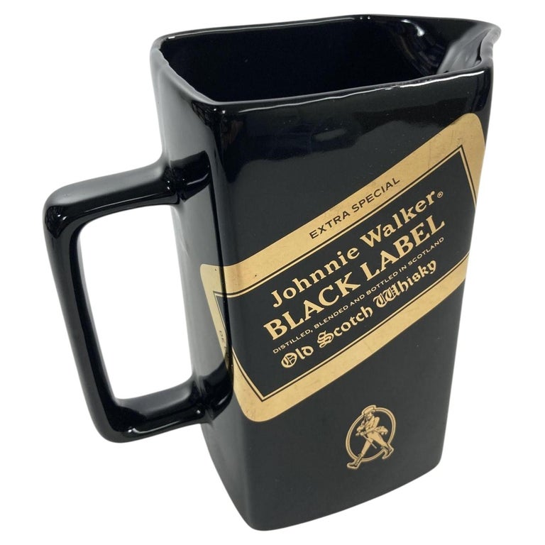 Vintage Black Barware Water Pitcher for Johnny Walker Black Label