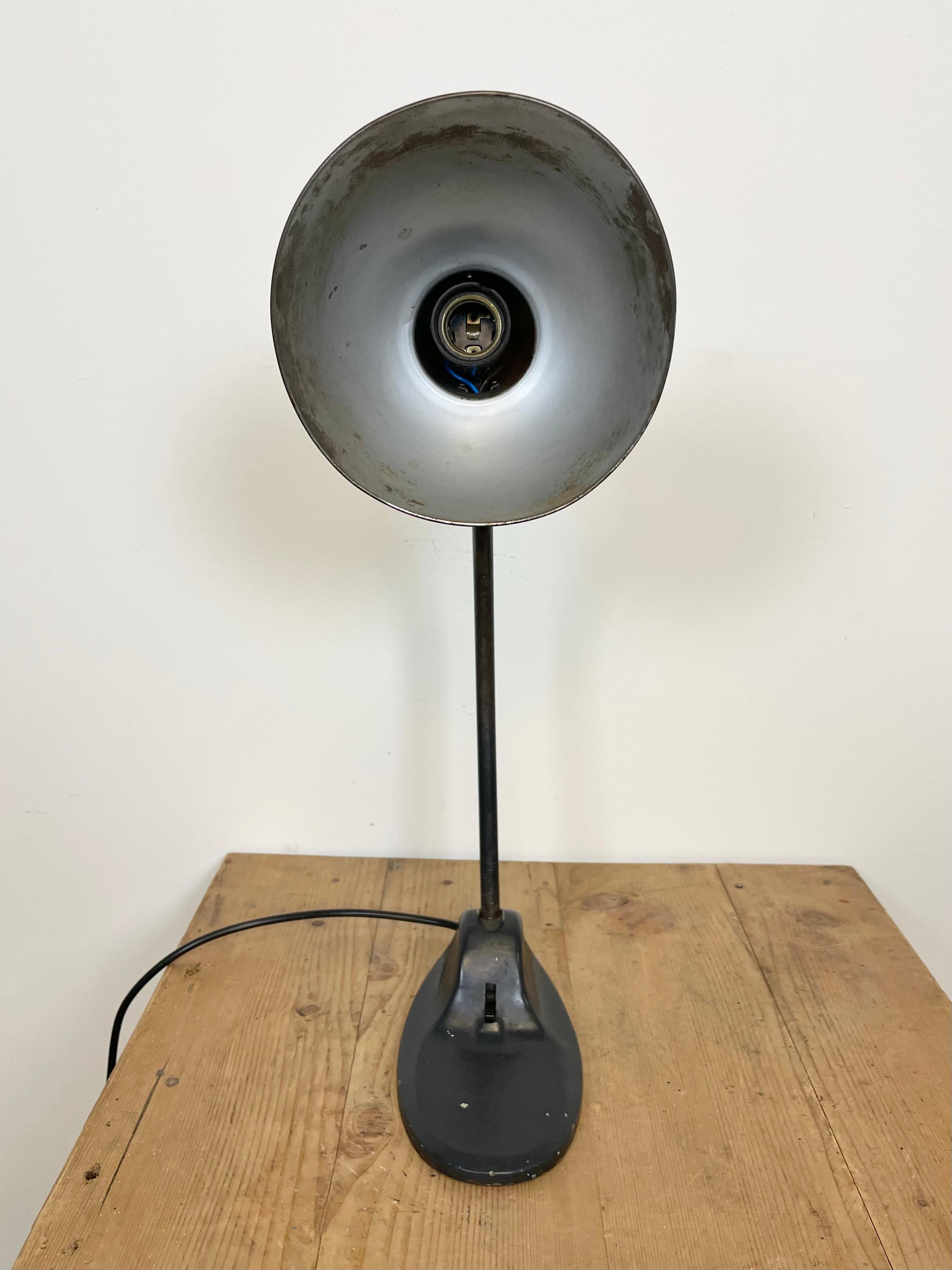 Vintage Black Bauhaus Industrial Desk Lamp from Siemens, 1930s 4