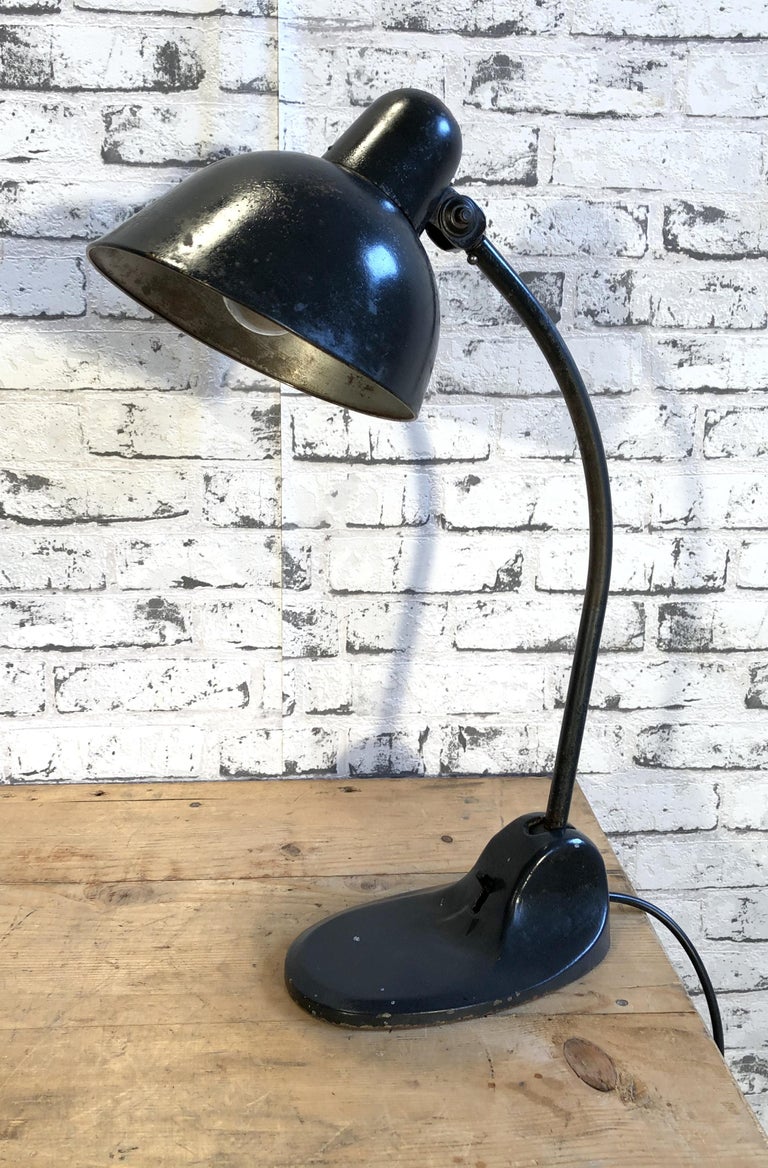 Vintage Black Bauhaus Industrial Desk Lamp From Siemens 1930s For