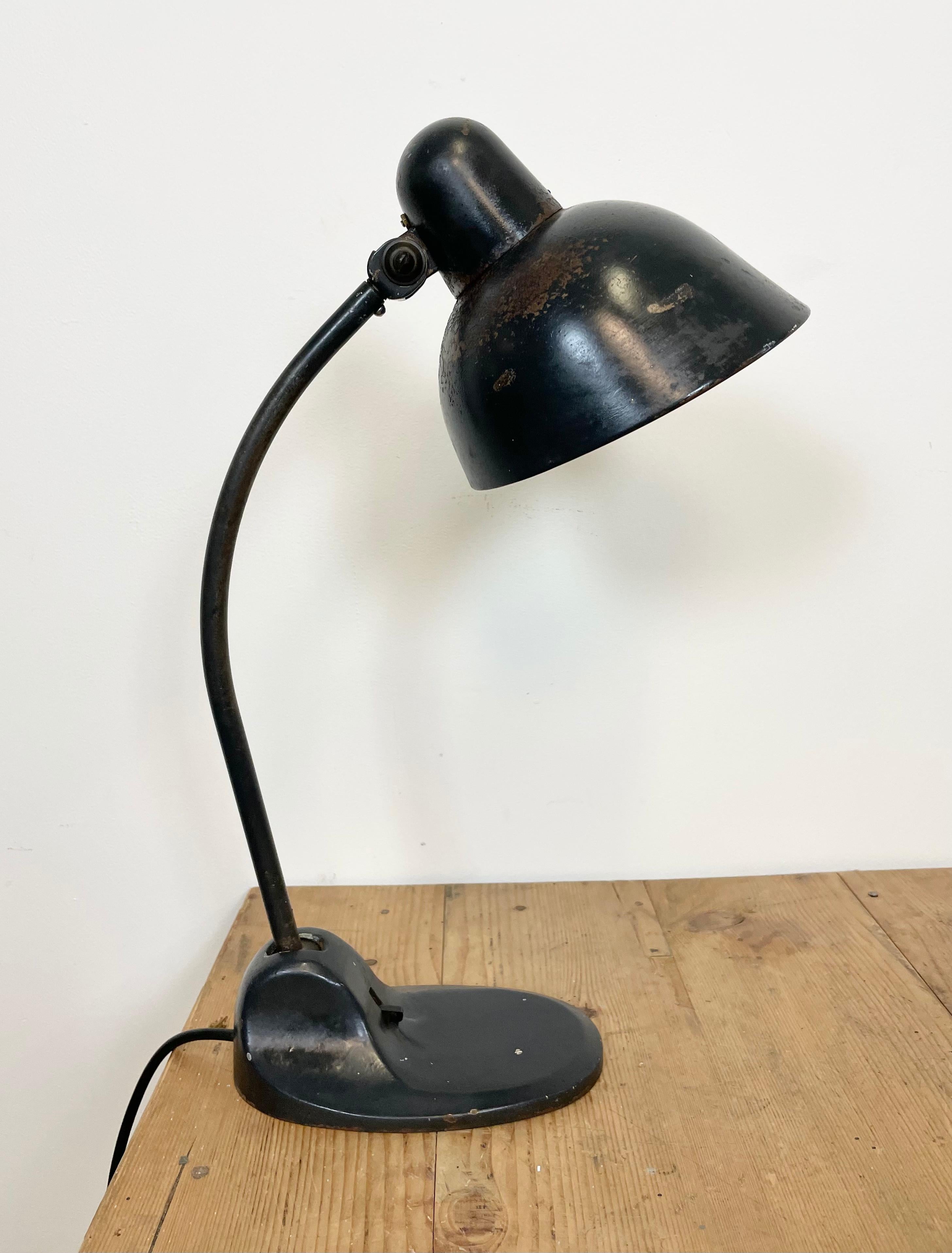 20th Century Vintage Black Bauhaus Industrial Desk Lamp from Siemens, 1930s