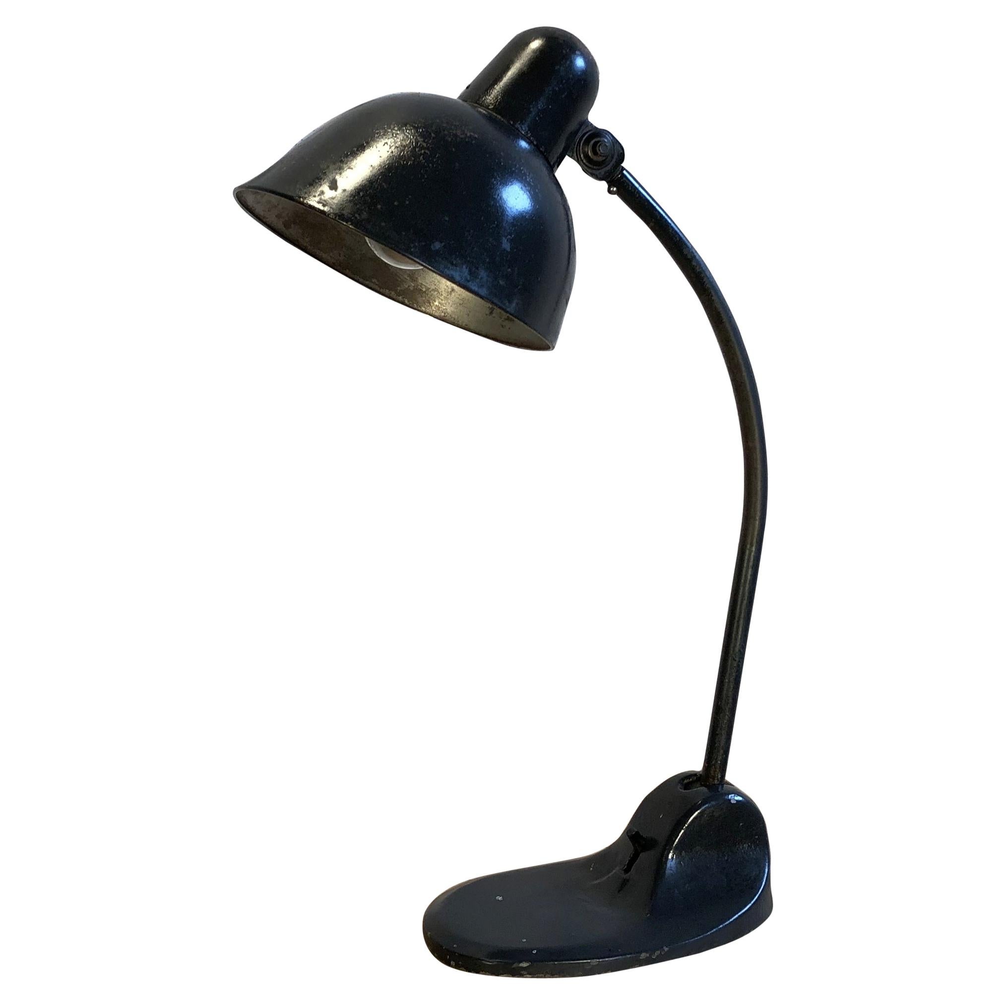 Vintage Black Bauhaus Industrial Desk Lamp from Siemens, 1930s