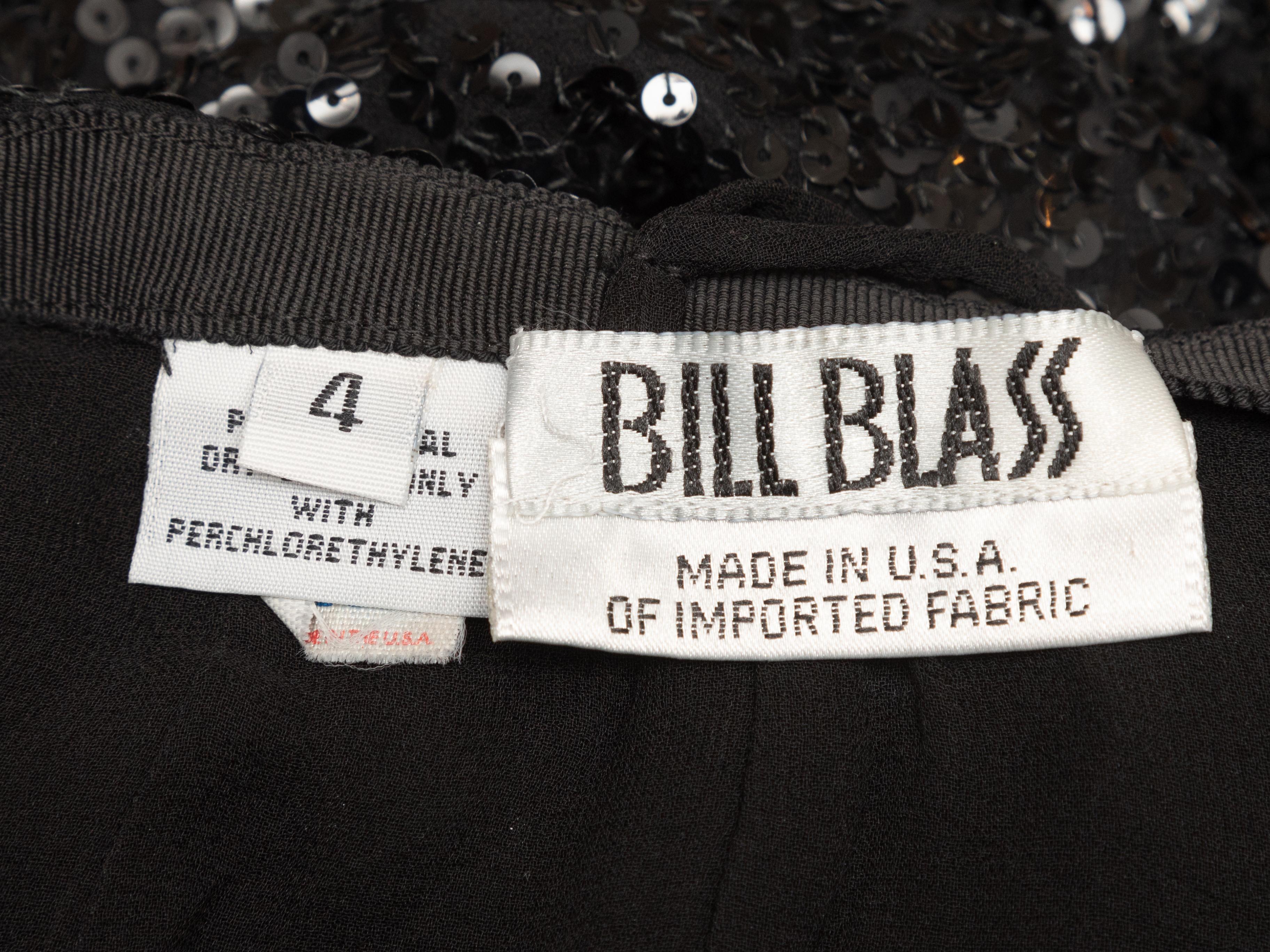 Schwarze Bill Blass-Hose mit Paillettenbesatz in Schwarz Damen