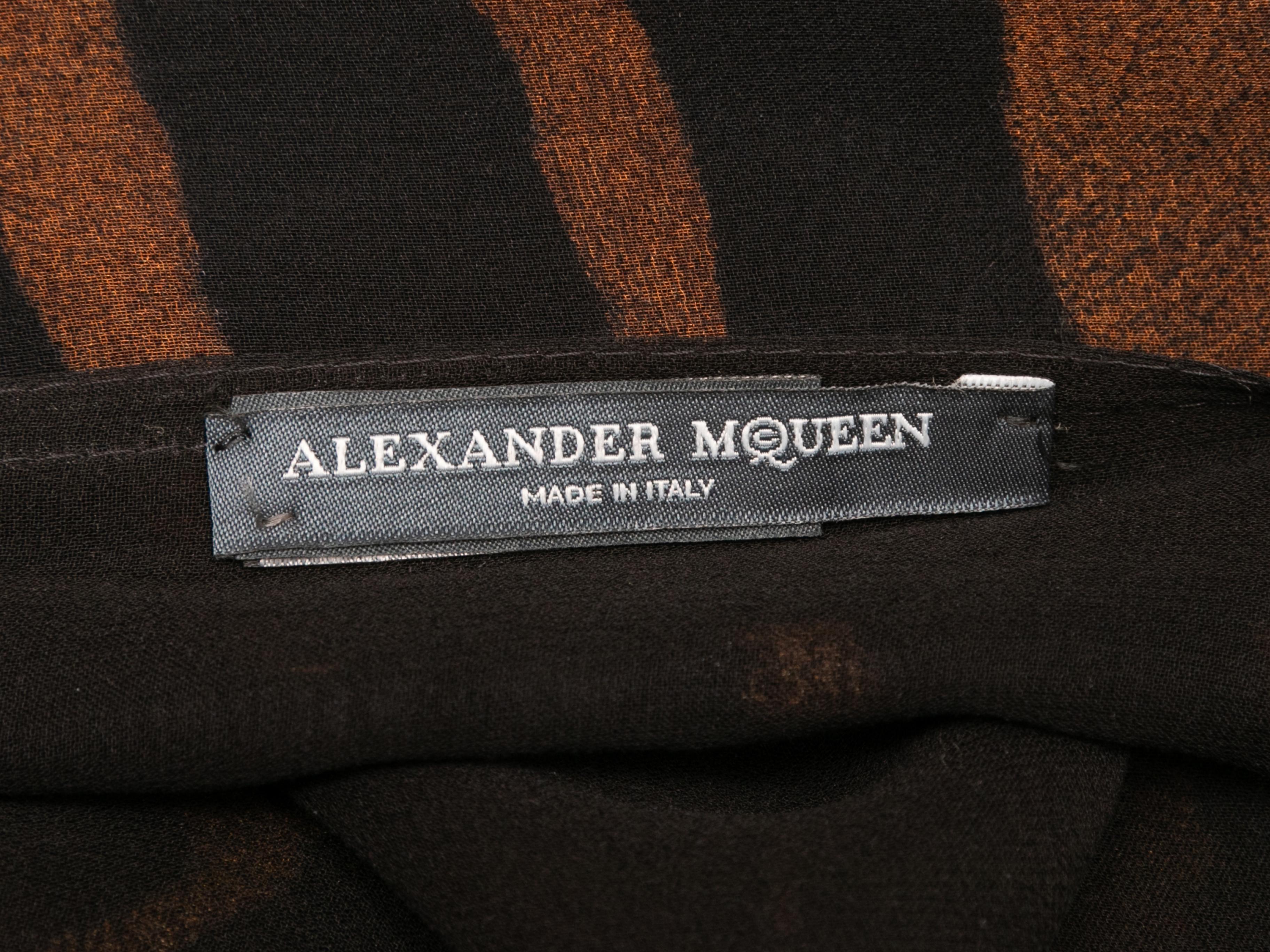 Women's or Men's  Vintage Black & Brown Alexander McQueen Leopard Print Shrug Size O/S For Sale