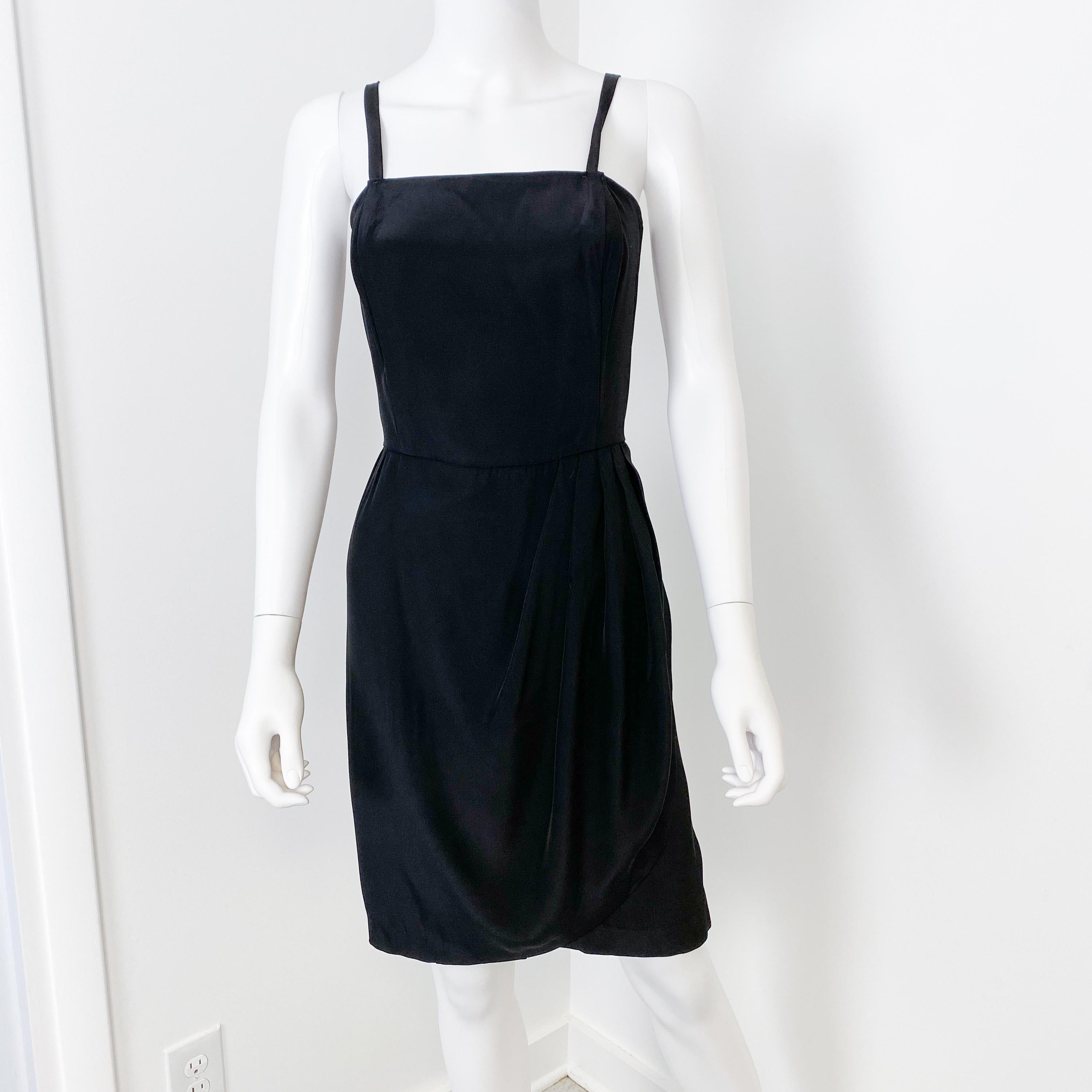 Vintage Black Bustier Evening Dress with Semi Sheer Lace Blouse Size 8 For Sale 9