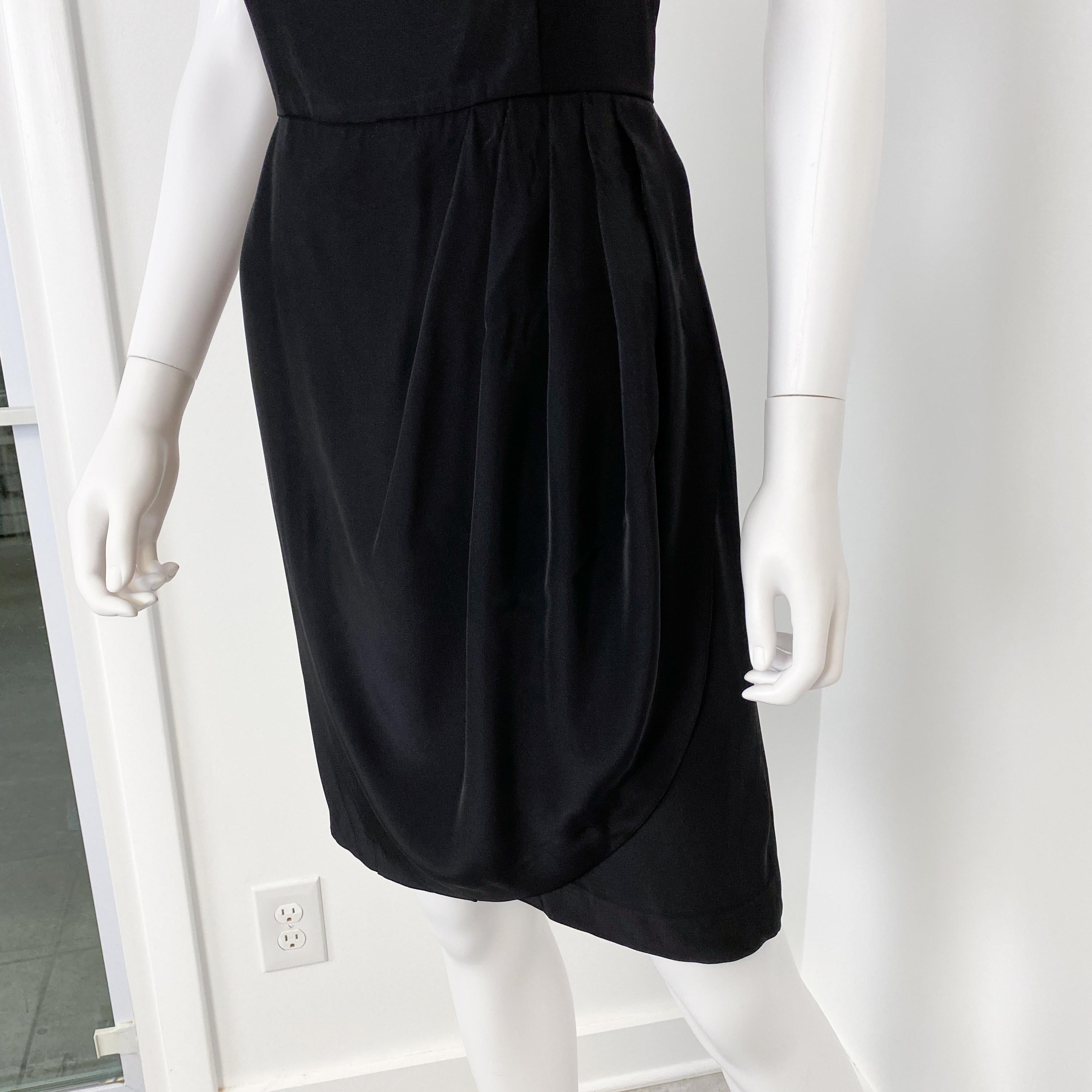 Vintage Black Bustier Evening Dress with Semi Sheer Lace Blouse Size 8 For Sale 12