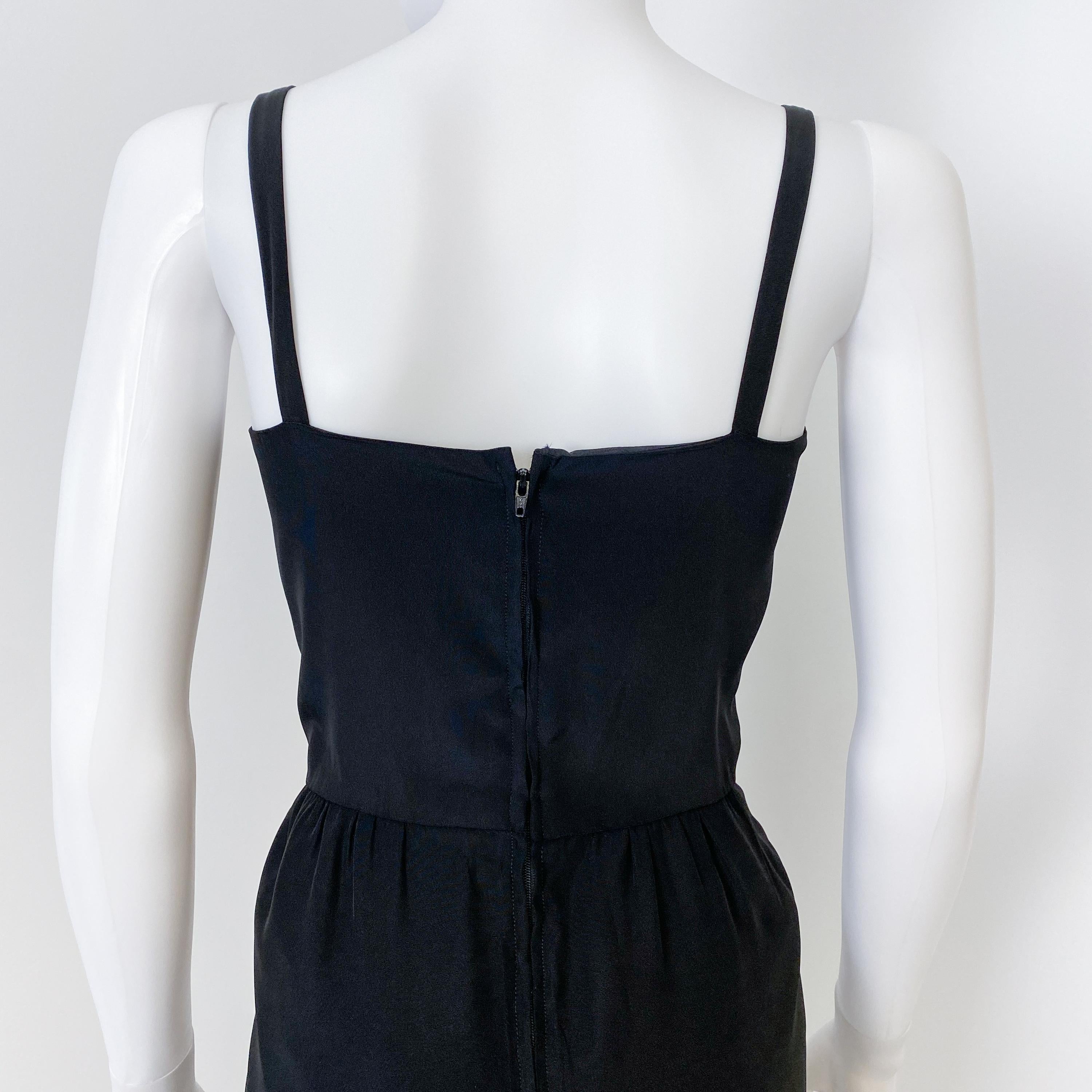 Vintage Black Bustier Evening Dress with Semi Sheer Lace Blouse Size 8 For Sale 15