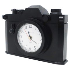 Vintage Black Canetti Camera Clock