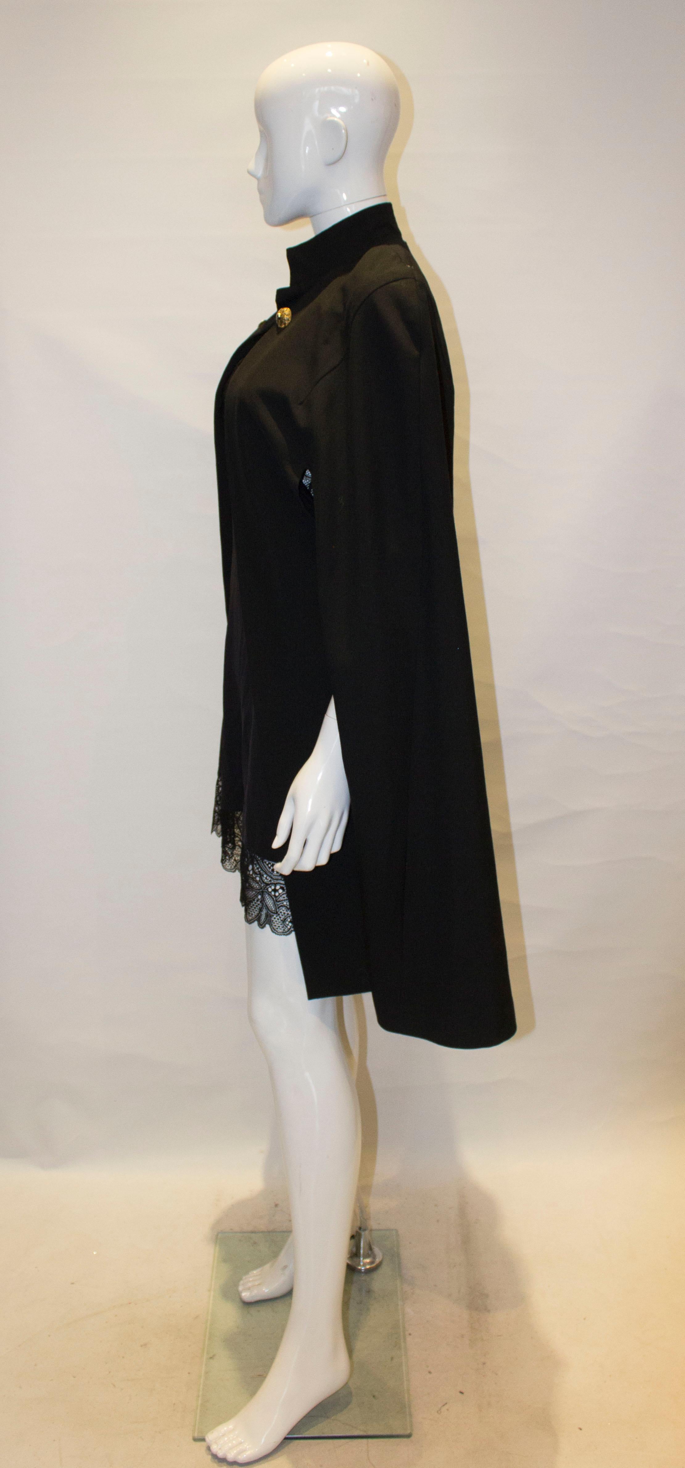 Vintage Black Cape with Wonderful Lining 1