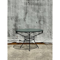 Vintage Black Cast Aluminum Dining Table