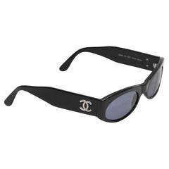 Vintage Black Chanel 90s CC Sunglasses