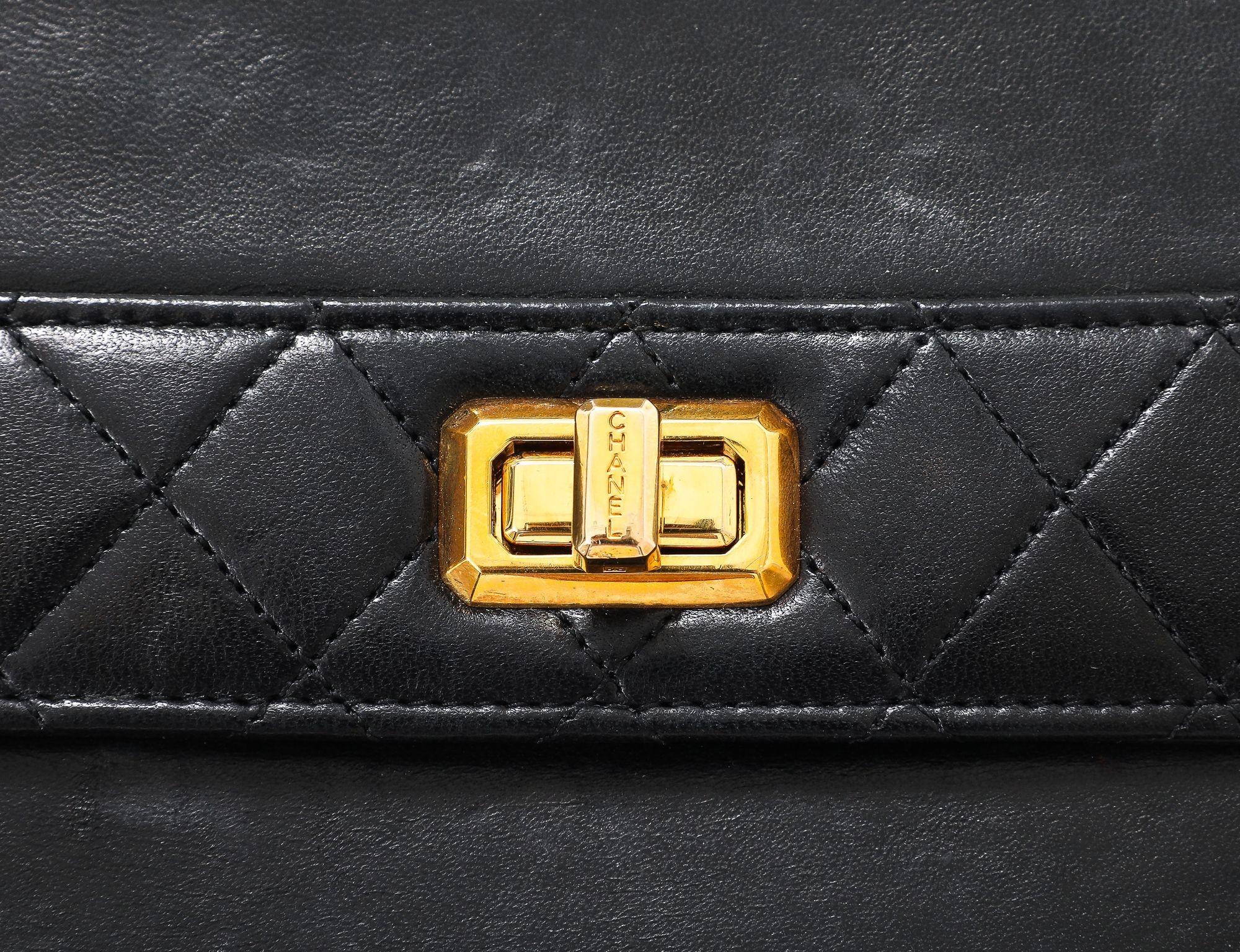 Vintage Black Chanel Bag For Sale 6