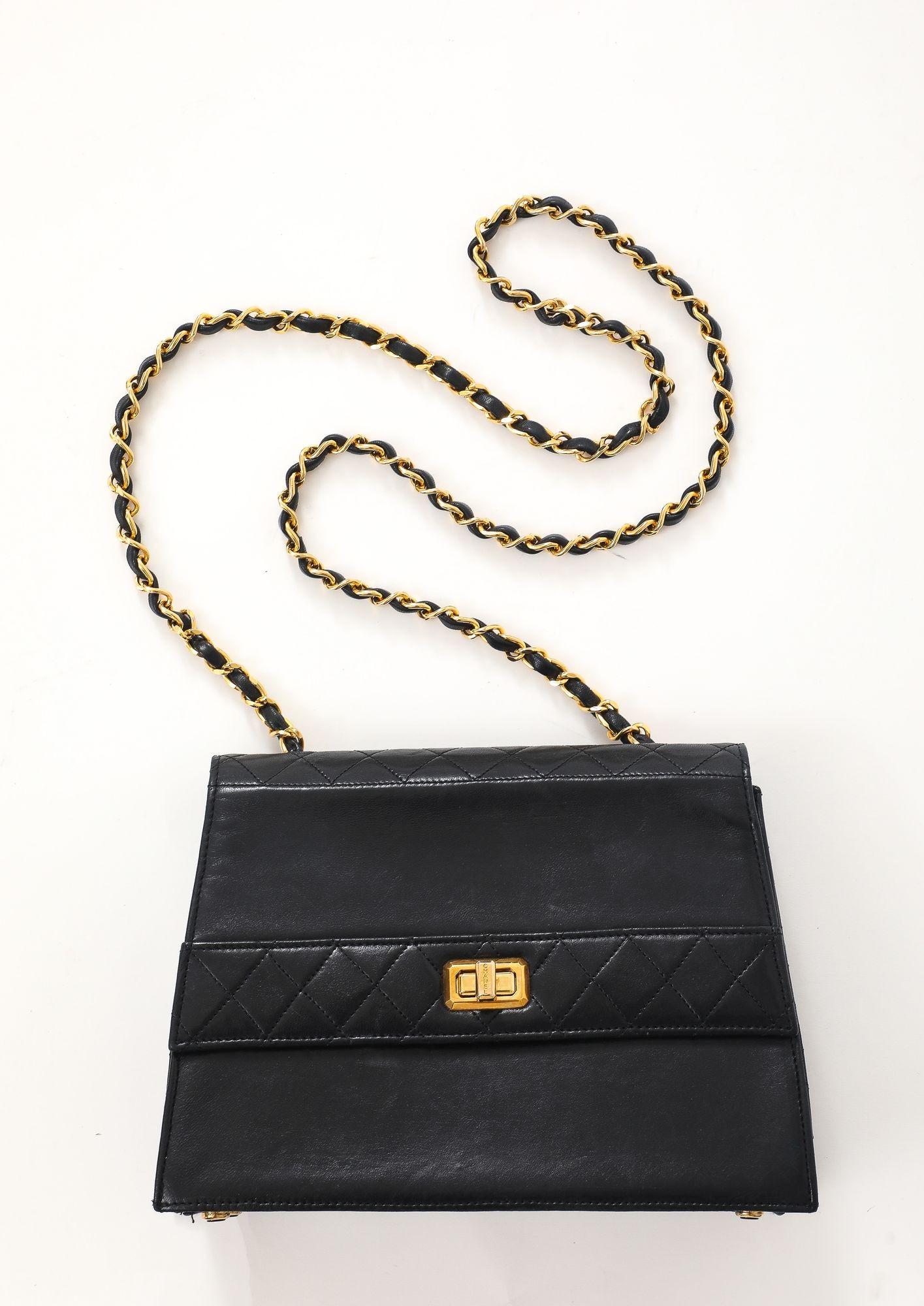 Vintage Black Chanel Bag For Sale 7