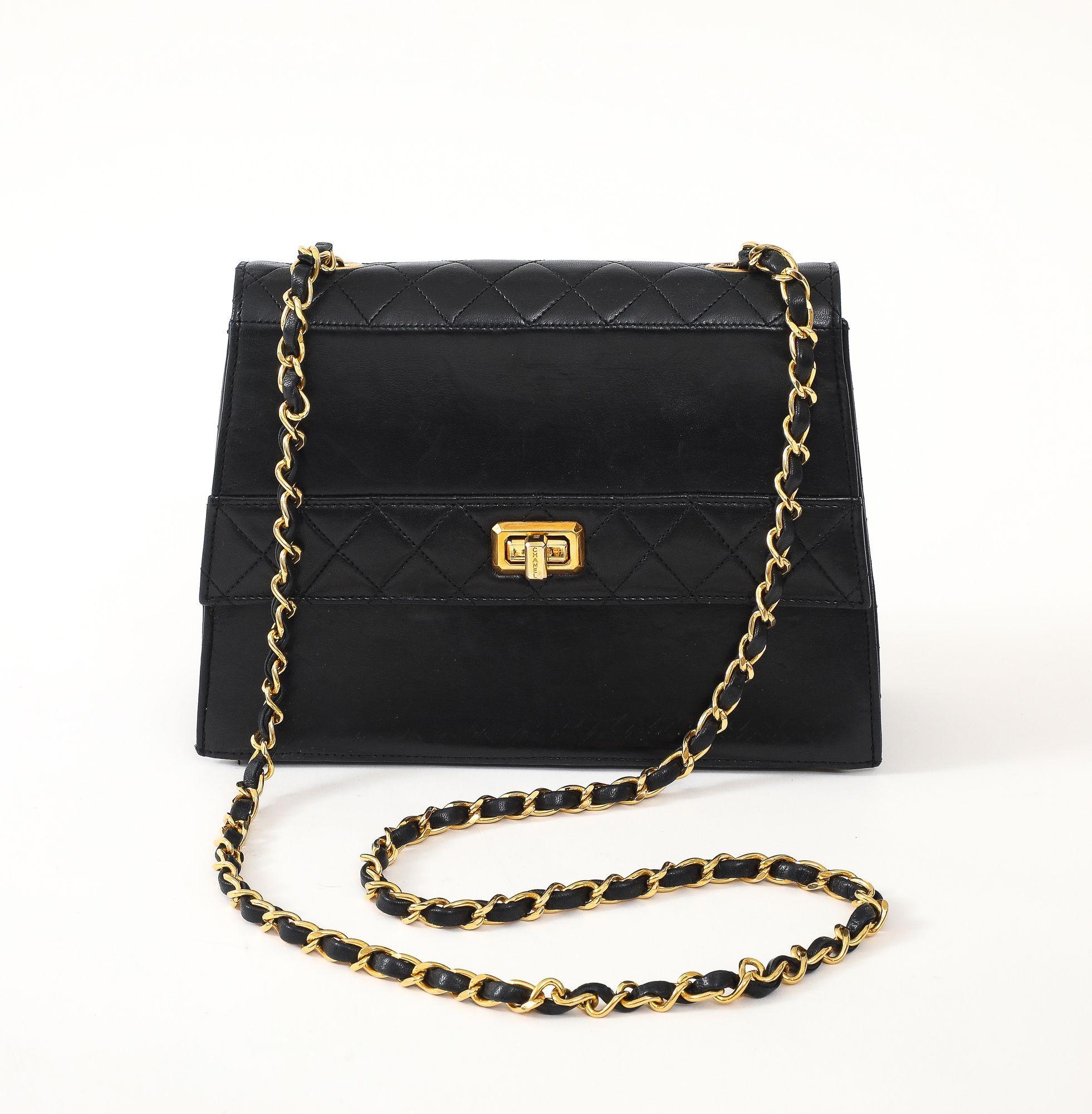 Vintage Black Chanel Bag For Sale 4