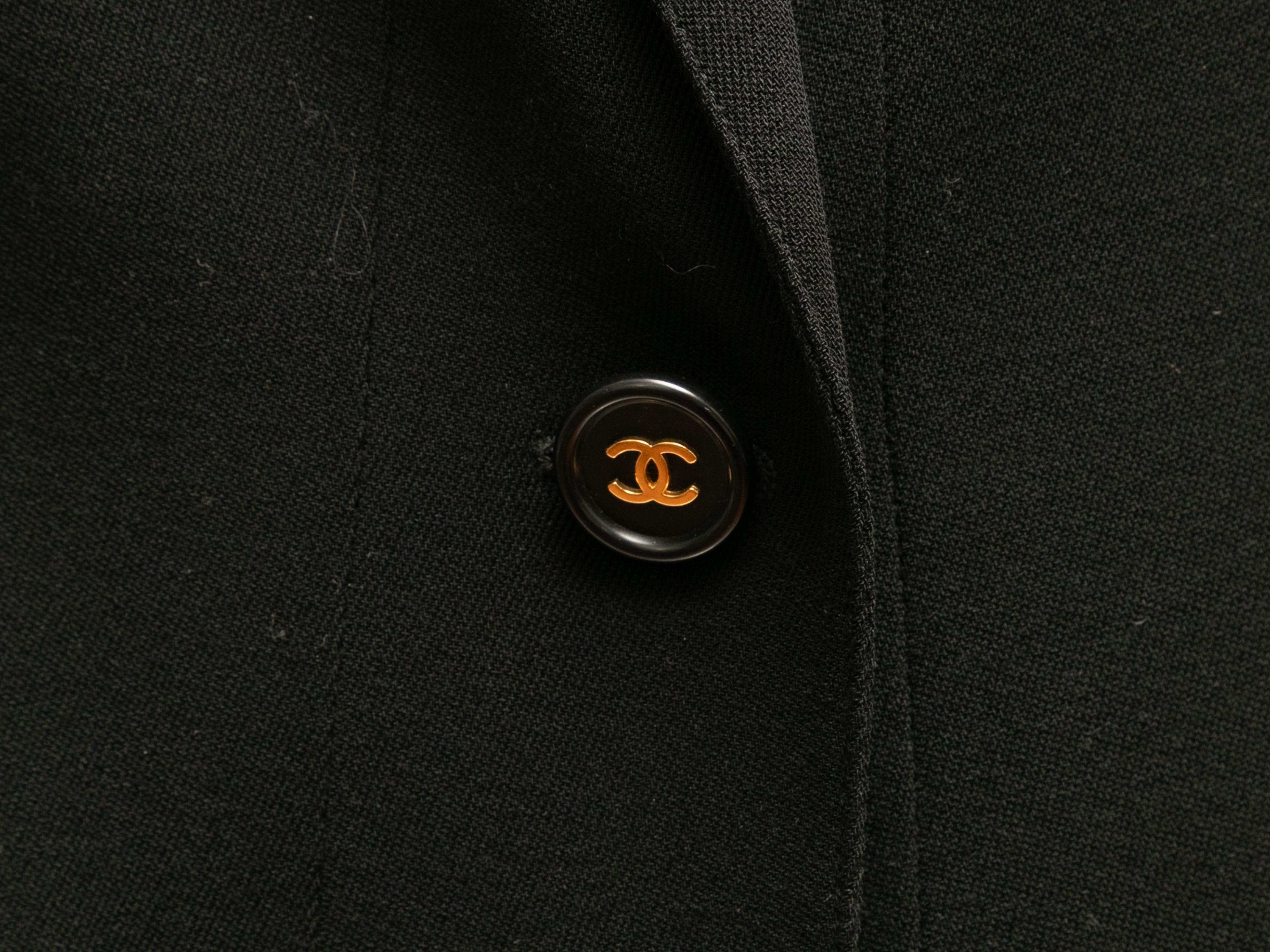 Vintage Black Chanel Blazer Size US M/L In Good Condition In New York, NY