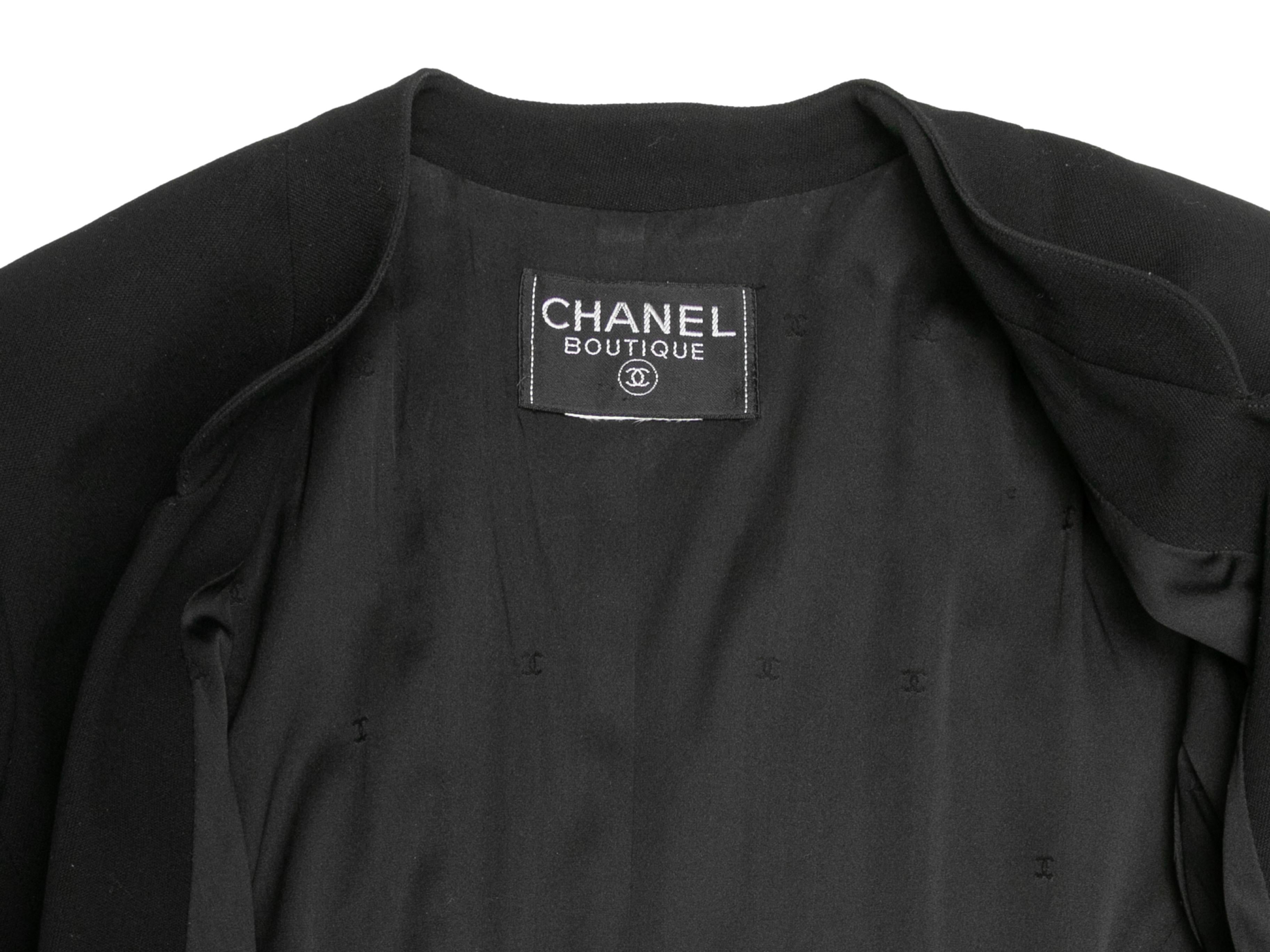 Vintage Black Chanel Blazer Size US M/L 2