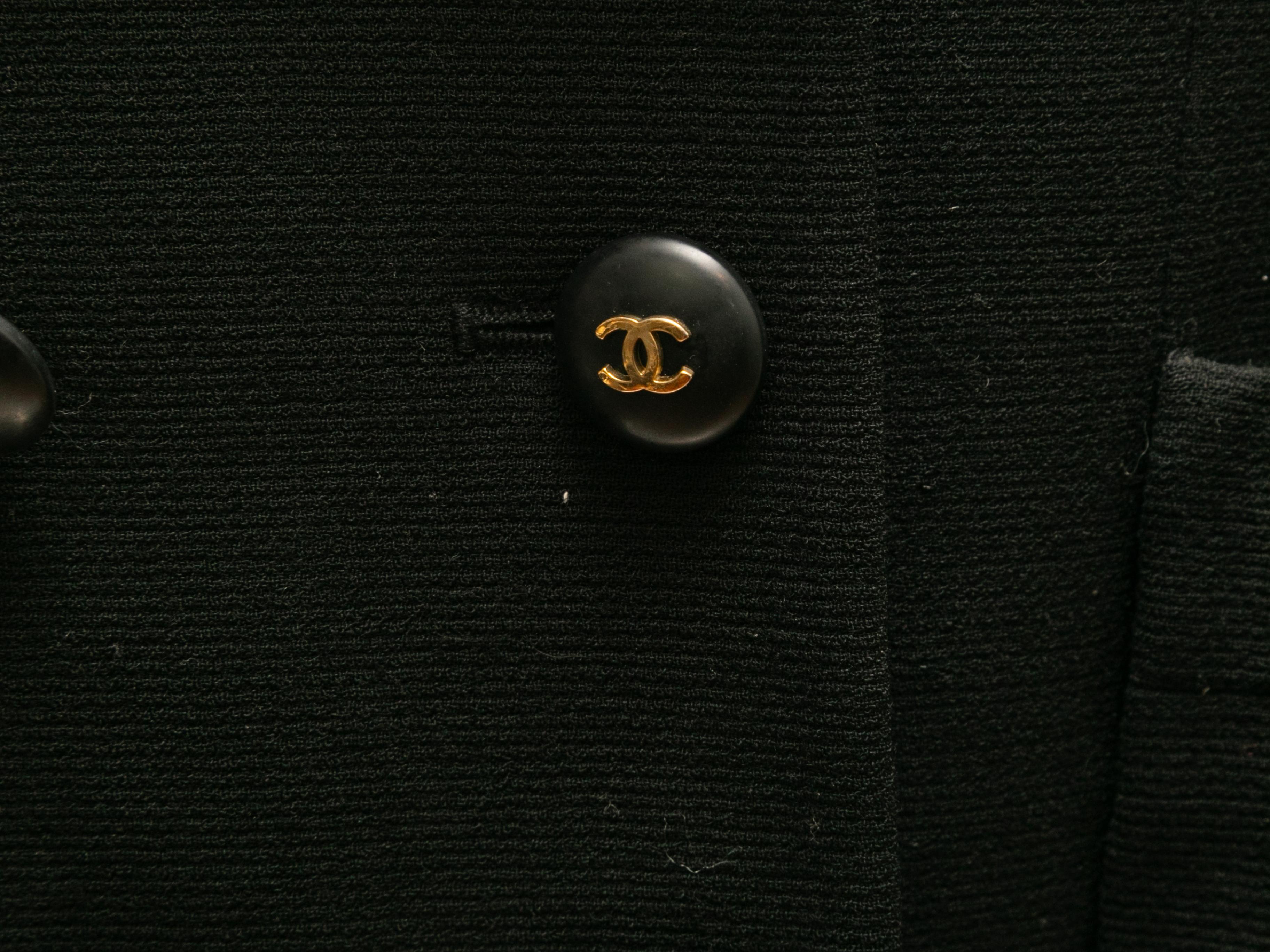 Vintage Black Chanel Boutique Blazer Size US L For Sale 1