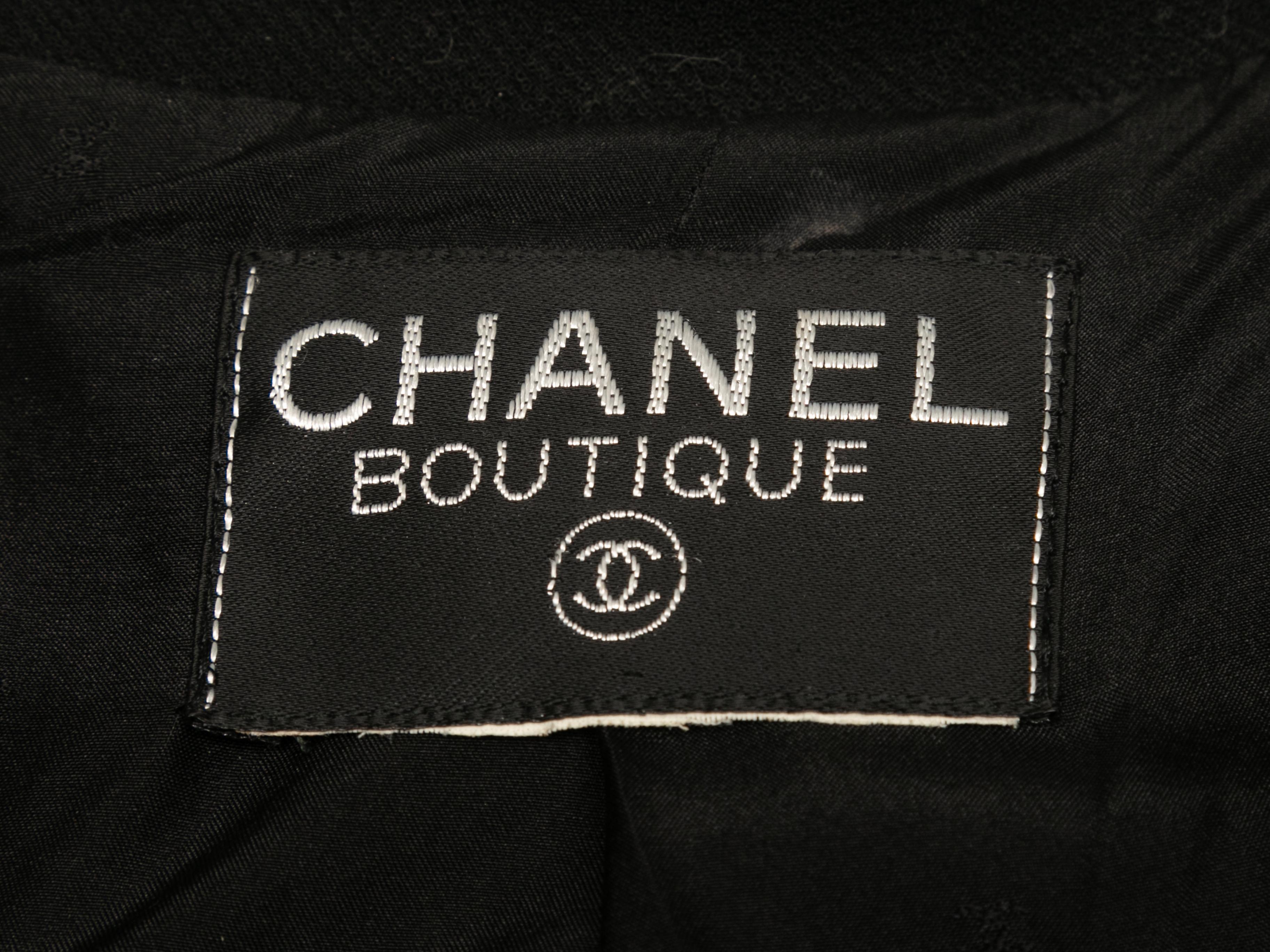 Vintage Black Chanel Boutique Blazer Size US L For Sale 2