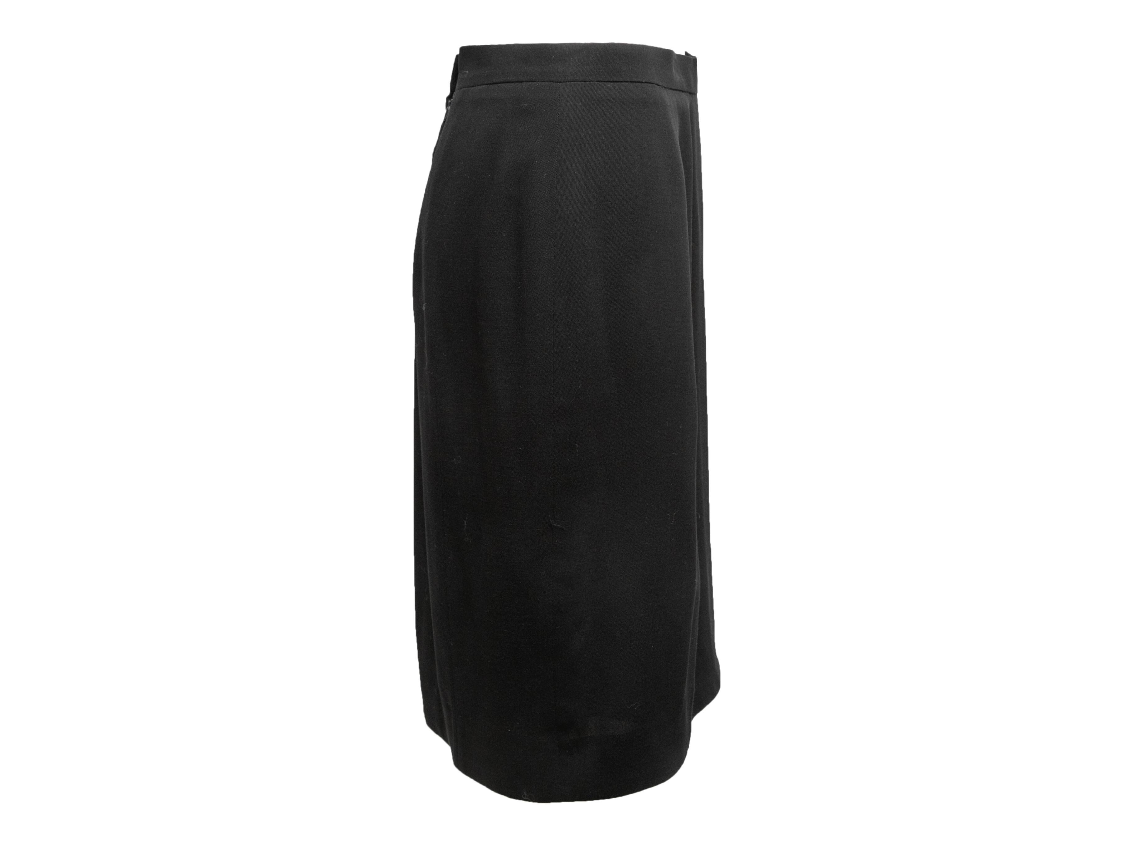 Chanel Boutique Cruise 1998 - Jupe en laine noire vintage, taille FR 46 Bon état - En vente à New York, NY