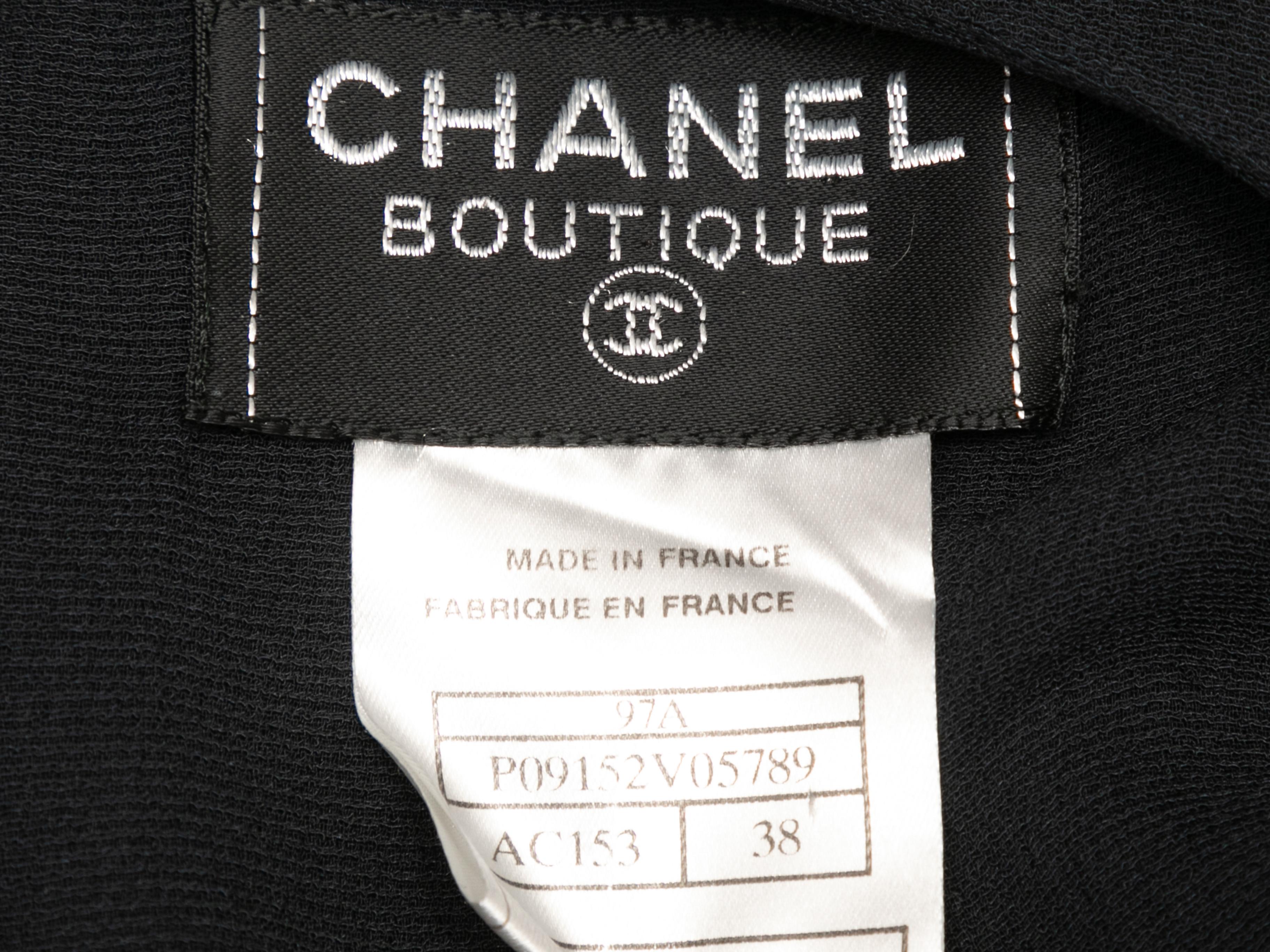 Vintage Black Chanel Boutique Fall 1997 Silk Dress 1