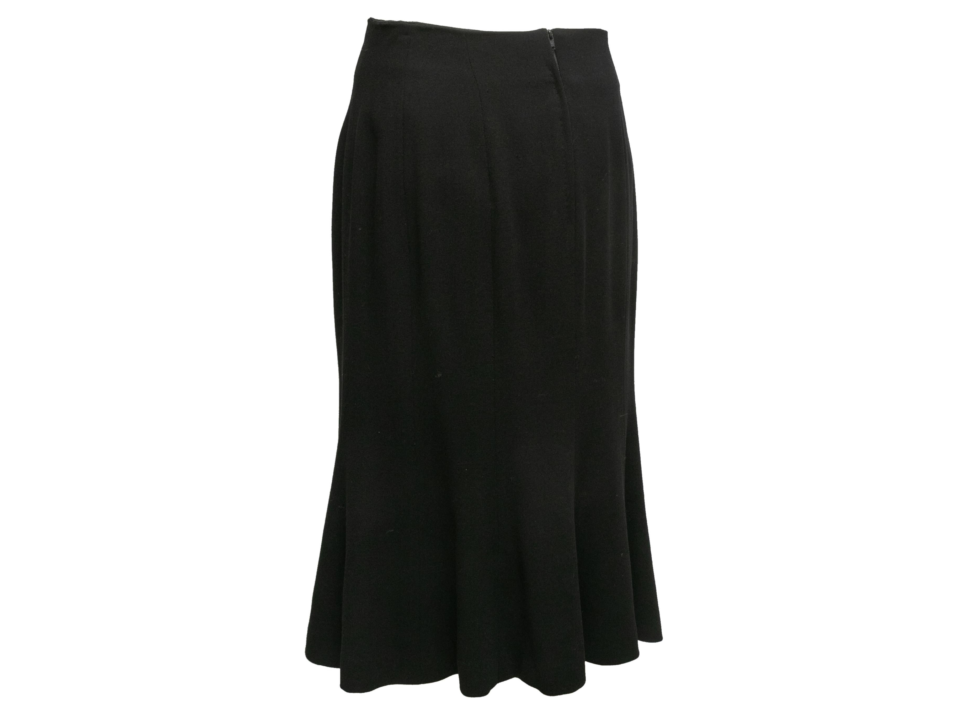 Vintage Black Chanel Boutique Midi Skirt Size US L 1