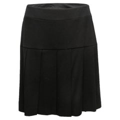 Vintage Black Chanel Boutique Pleated Skirt Size US L