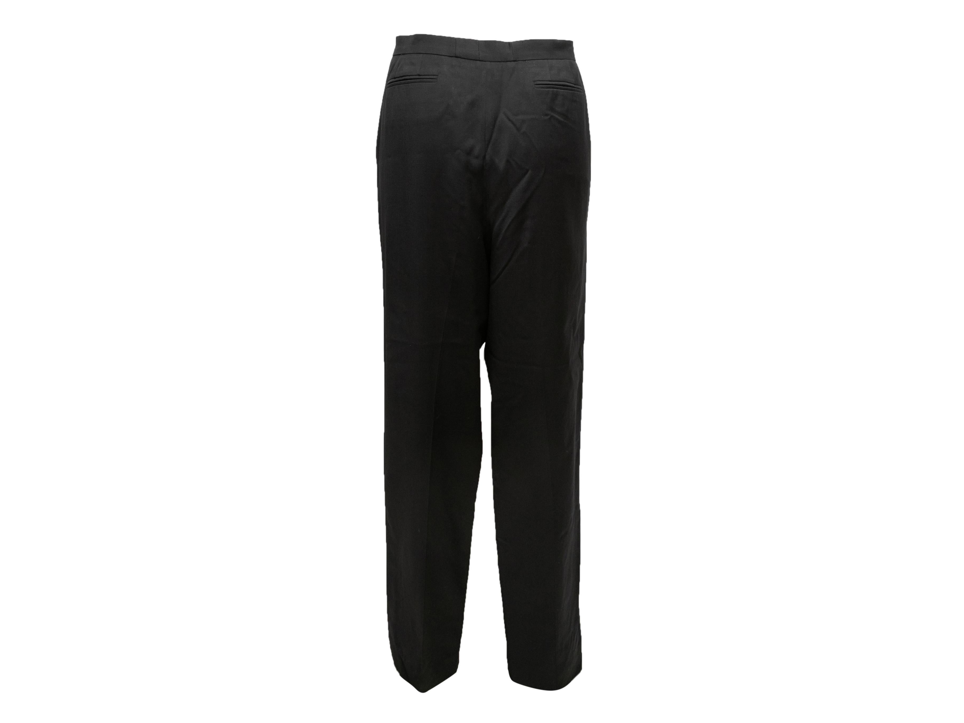 Vintage Black Chanel Boutique Spring/Summer 1997 Wool Trousers In Good Condition In New York, NY
