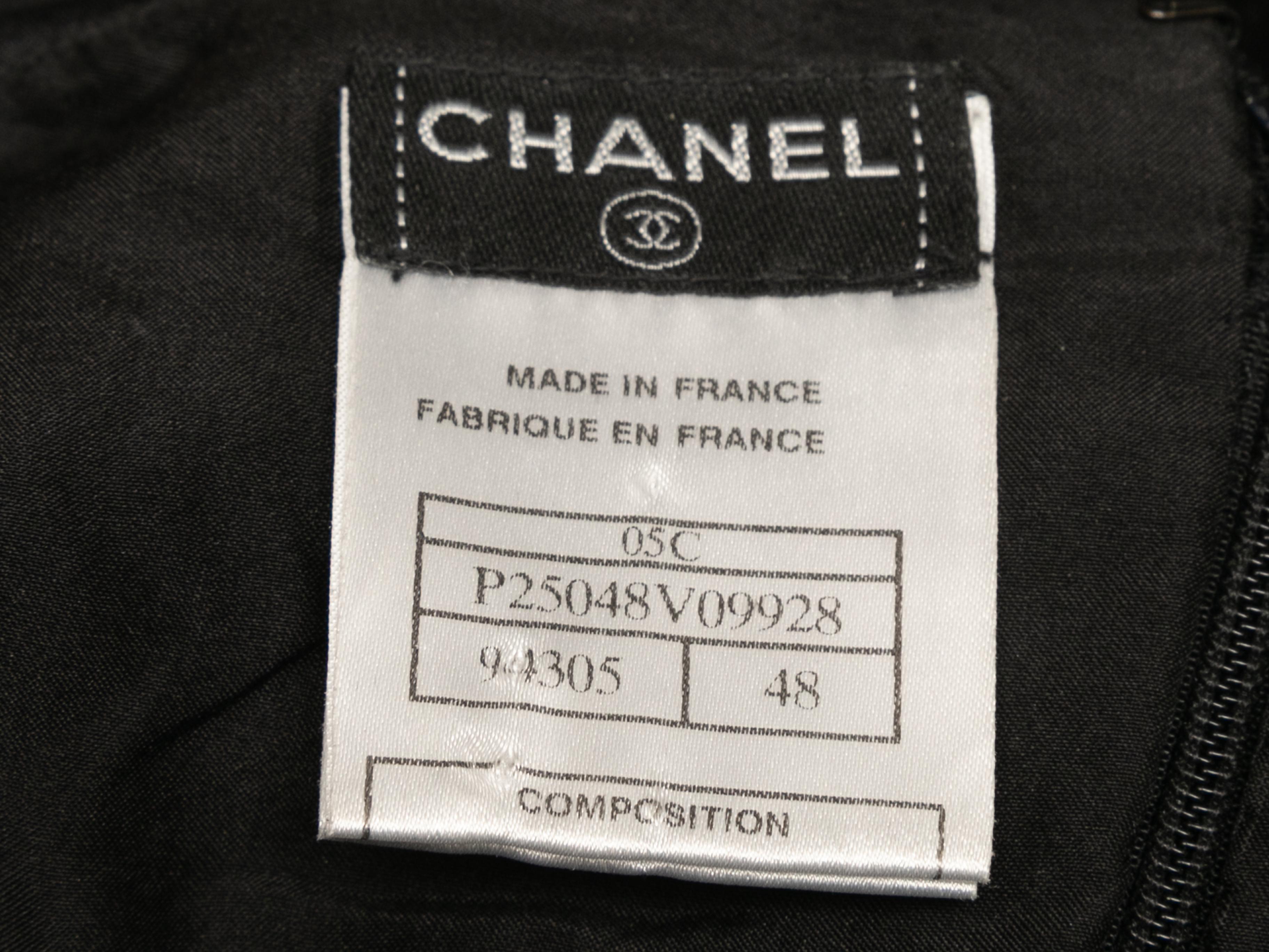 Women's or Men's Vintage Black Chanel Cruise 2005 Silk Maxi Skirt Size FR 48