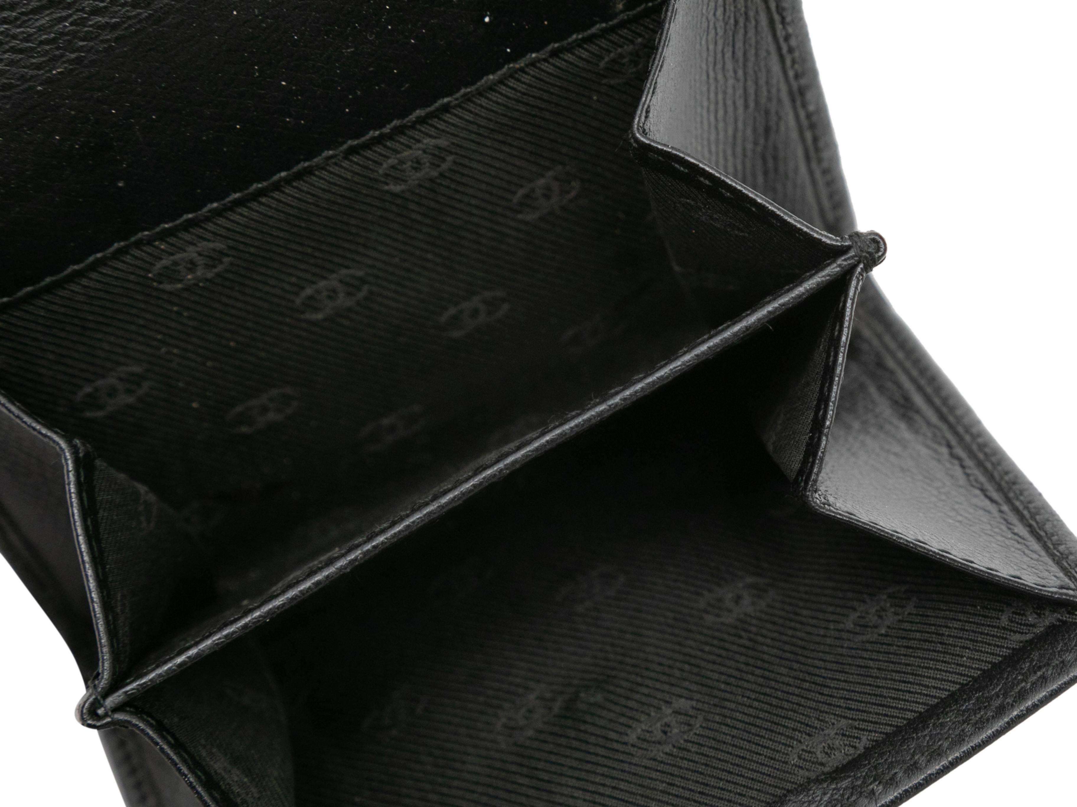 Women's Vintage Black Chanel Leather Wallet For Sale