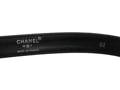 Vintage Schwarzer Chanel Frühjahr/Sommer 1996 Gürtel Größe US XS