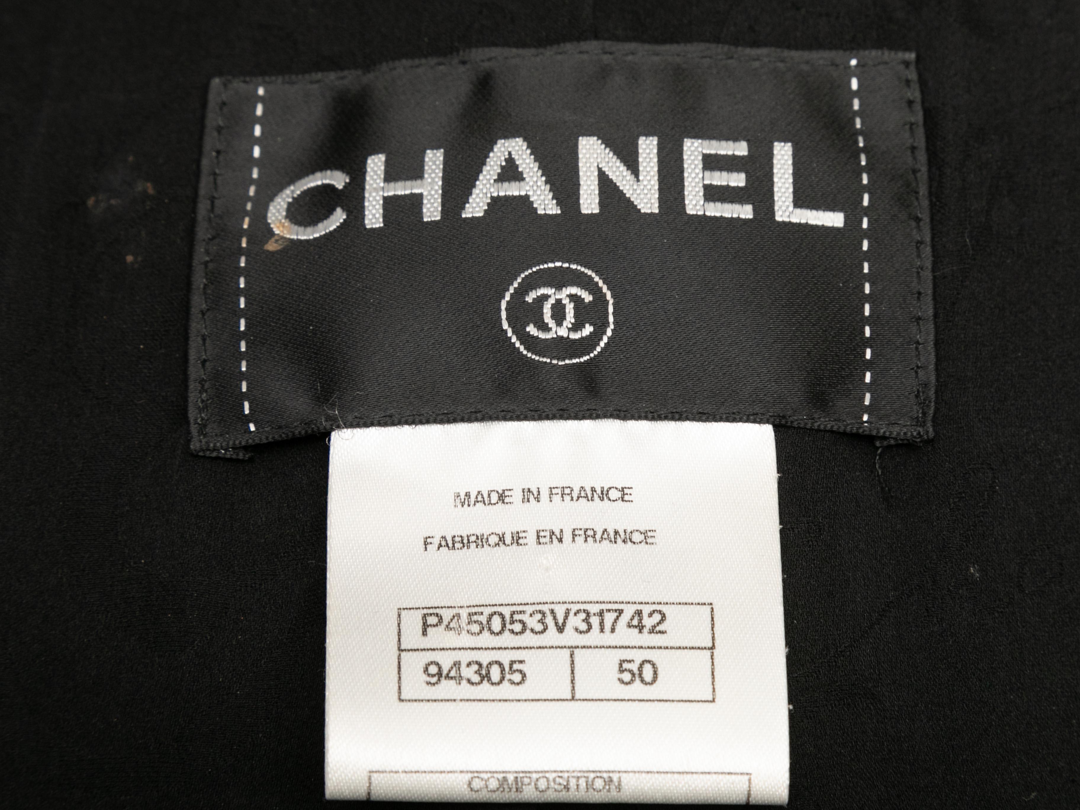 Vintage Black Chanel Spring/Summer 2001 Wool Jacket Size FR 48 For Sale 1