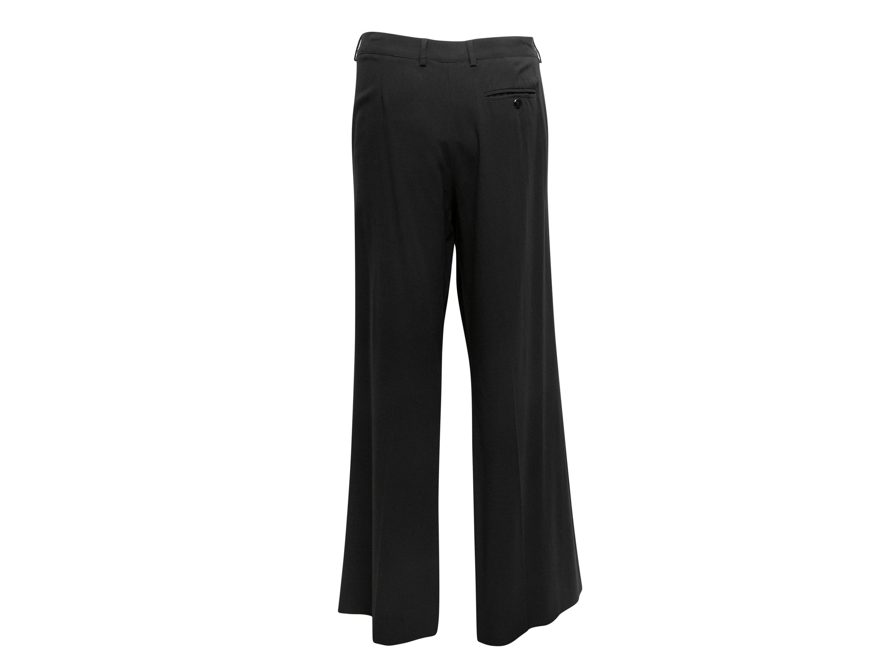 Vintage Black Chanel Spring/Summer 2003 Wool Trousers Size FR 48 In Good Condition For Sale In New York, NY