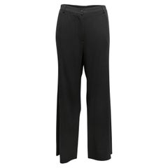 Pantalon en laine noir vintage Chanel printemps/été 2003 Taille FR 48