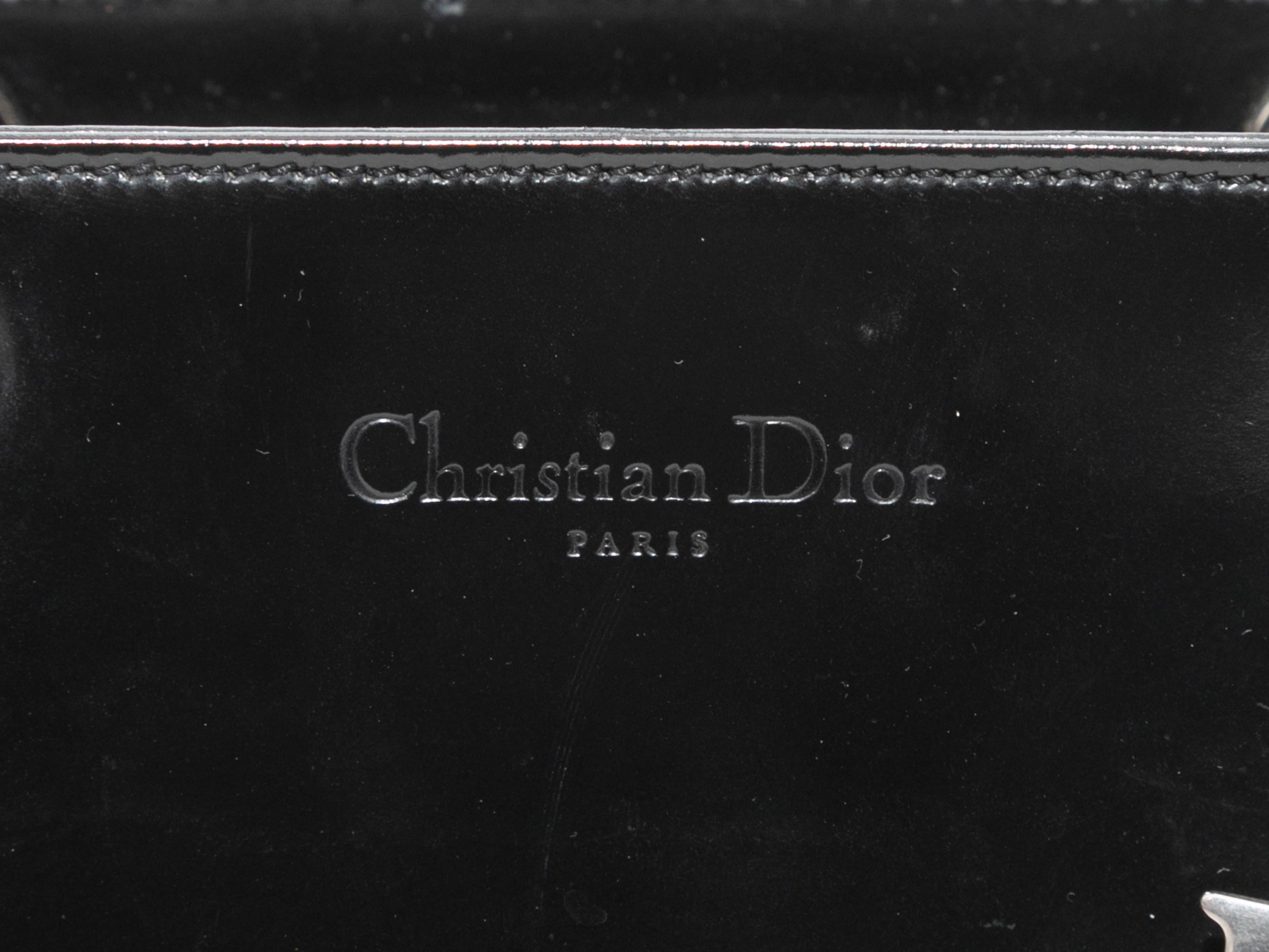 Vintage Black Christian Dior Medium Patent Lady Dior Bag For Sale 5
