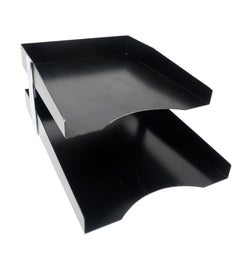 Vintage Black and Chrome Paper Tray