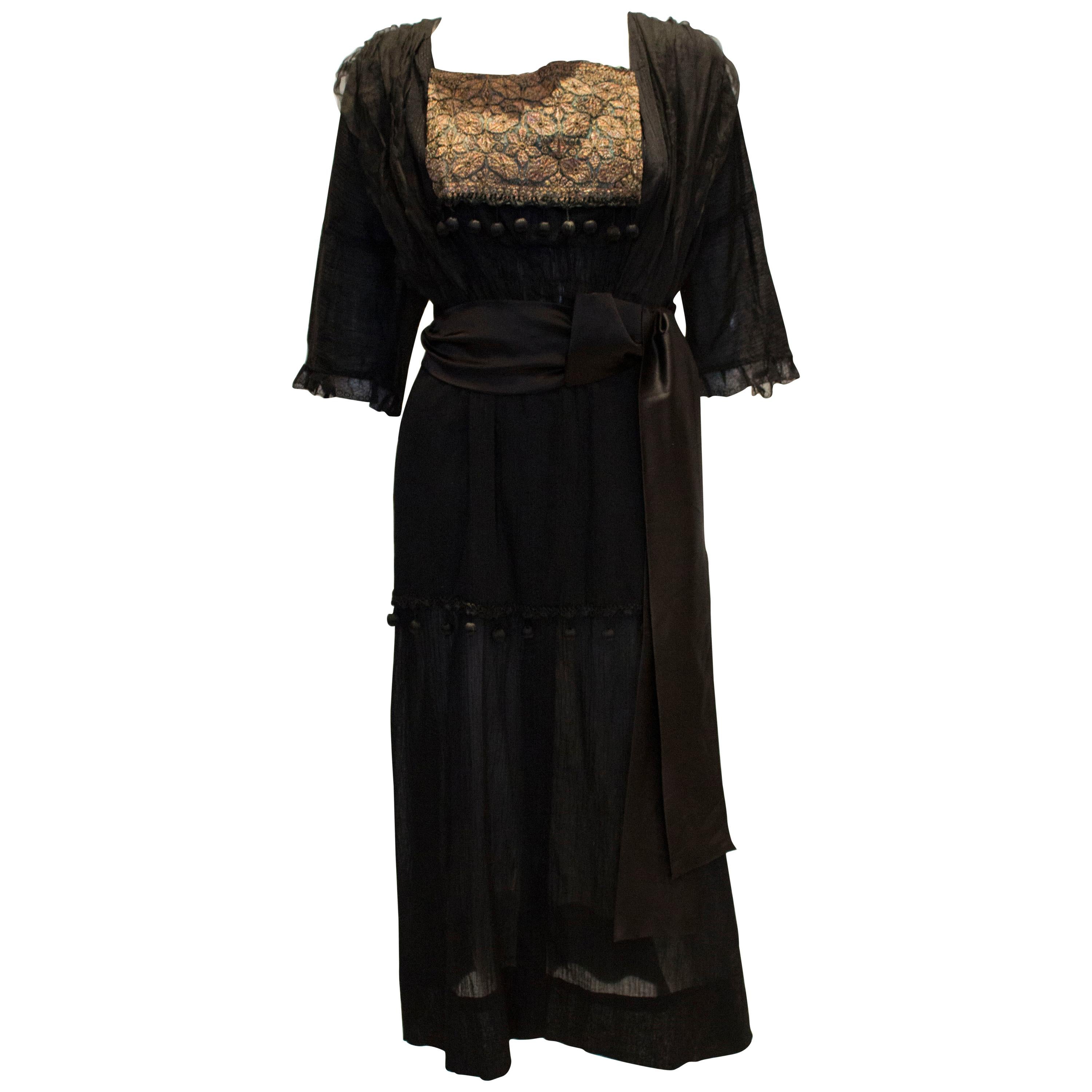 Vintage Black Cocktail Dress For Sale at 1stDibs