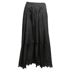Maxi gonna nera vintage di Comme Des Garcons Autunno/Inverno 2001 con bordi in elicriso