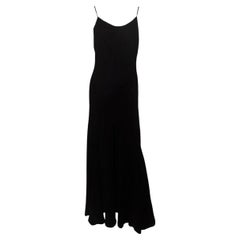 Antique Black Crepe Slip Dress