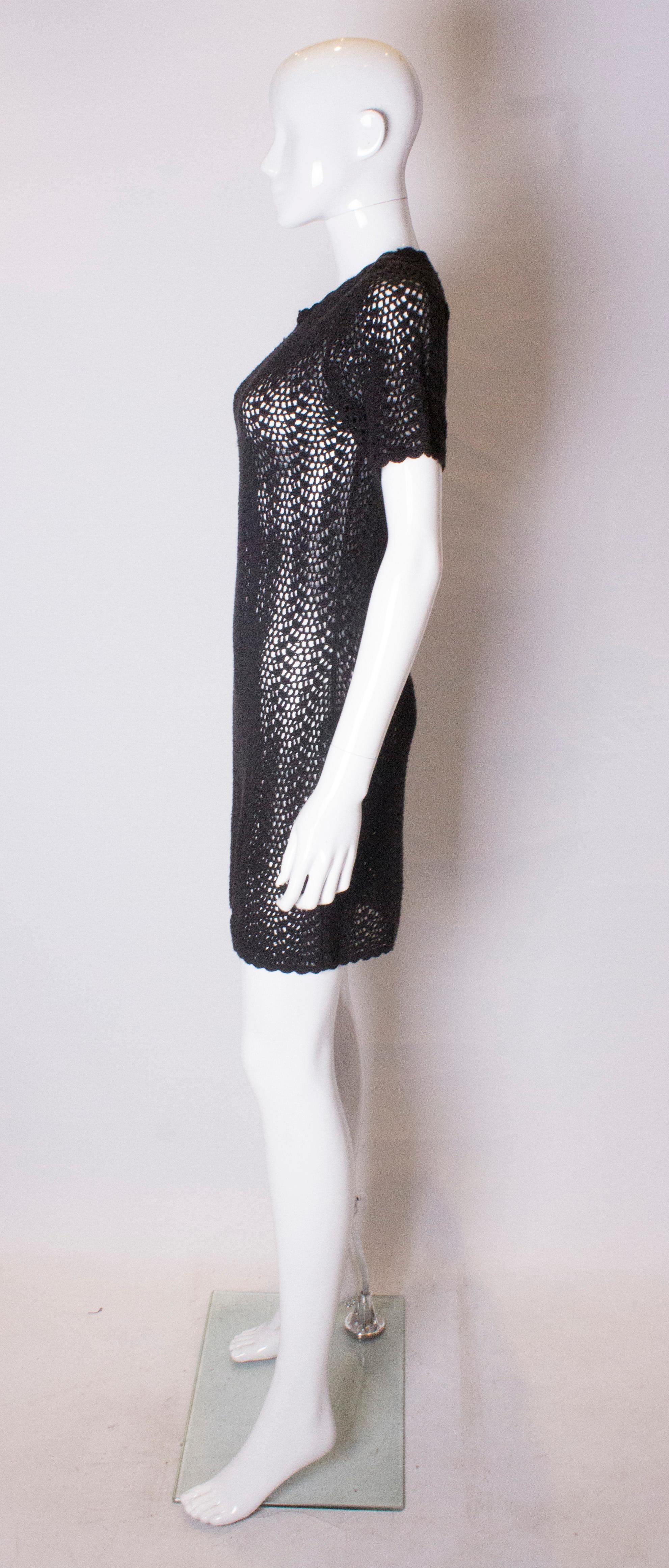vivienne westwood black crochet mini dress pattern