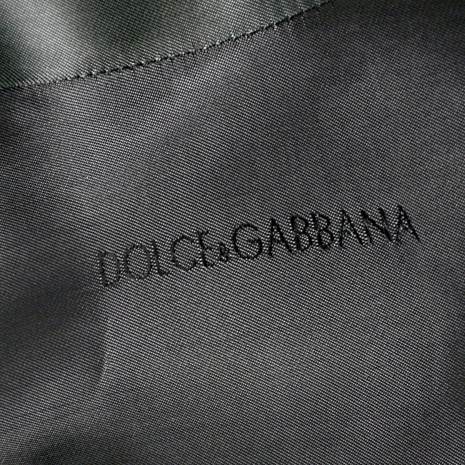 Dolce & Gabbana Vintage Black Trouser Suit with High Waist Pants and Long Vest 2