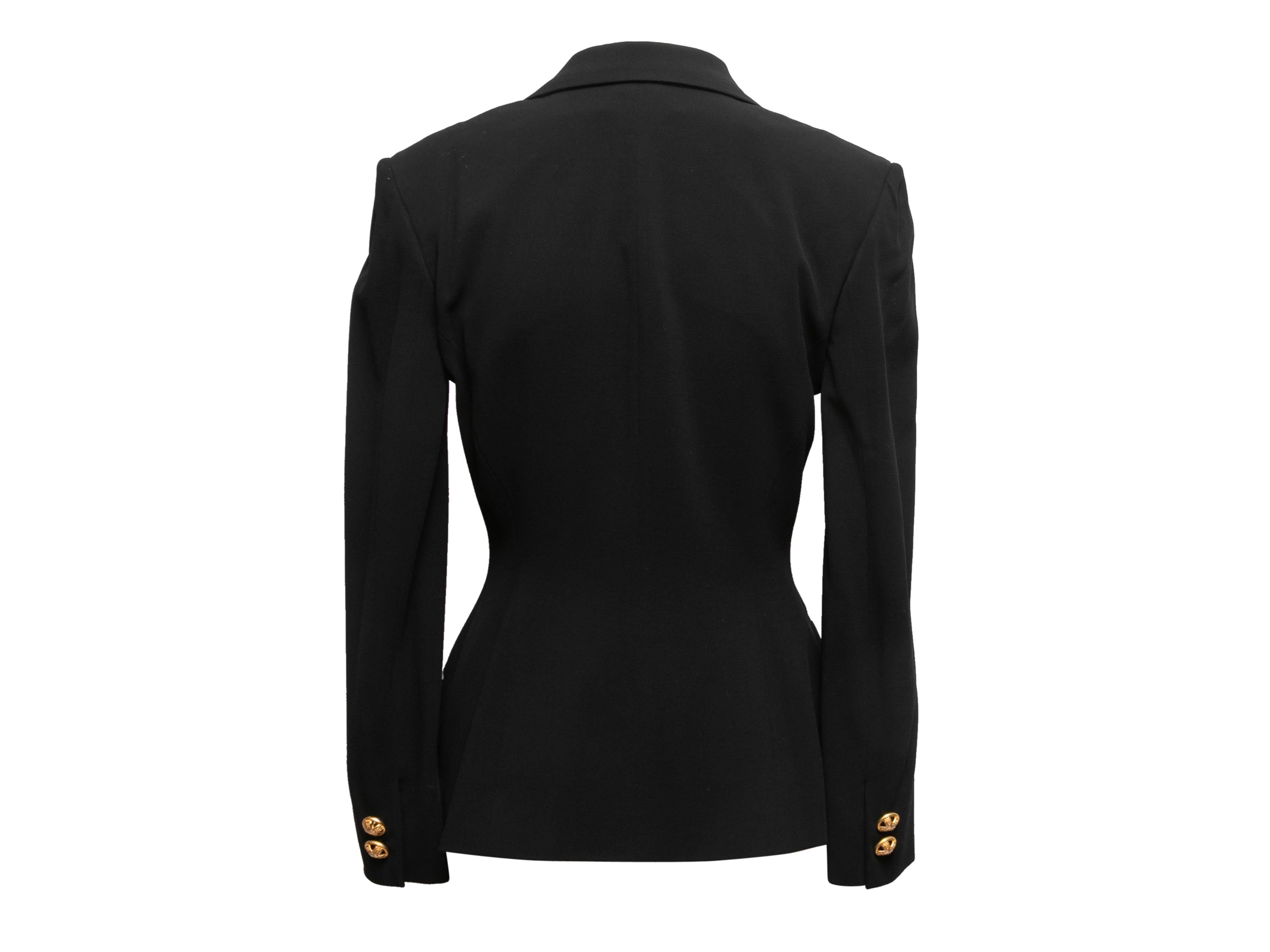 Vintage Black Donna Karan Wool Blazer Size US 4 In Excellent Condition In New York, NY