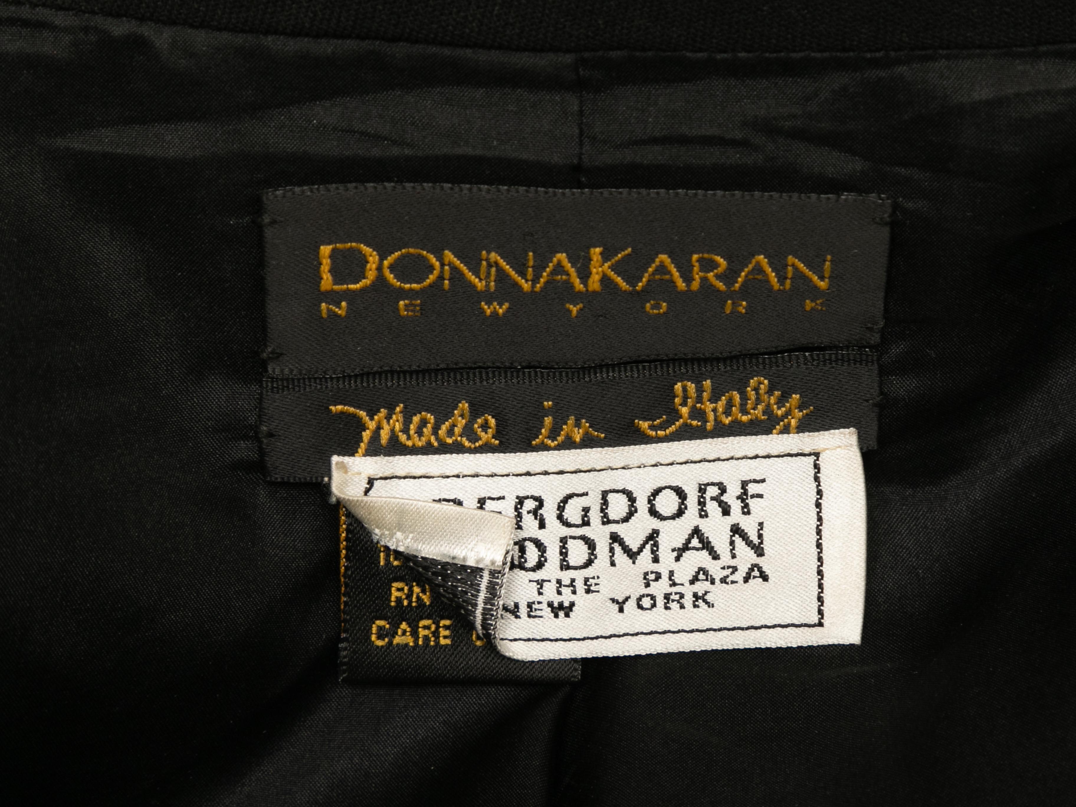Vintage Black Donna Karan Wool Blazer Size US 4 2