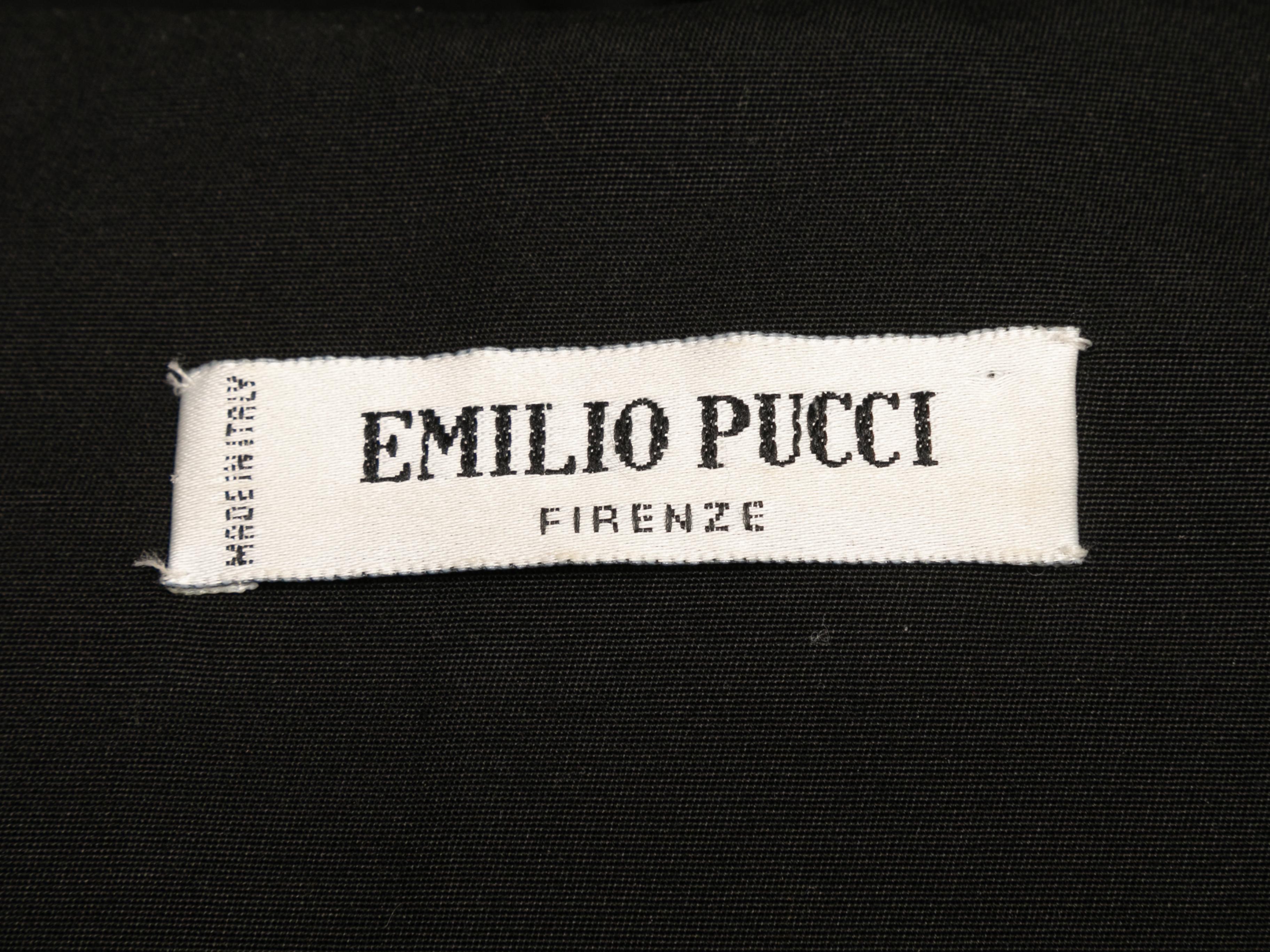 Vintage Black Emilio Pucci Cotton Dress For Sale 1