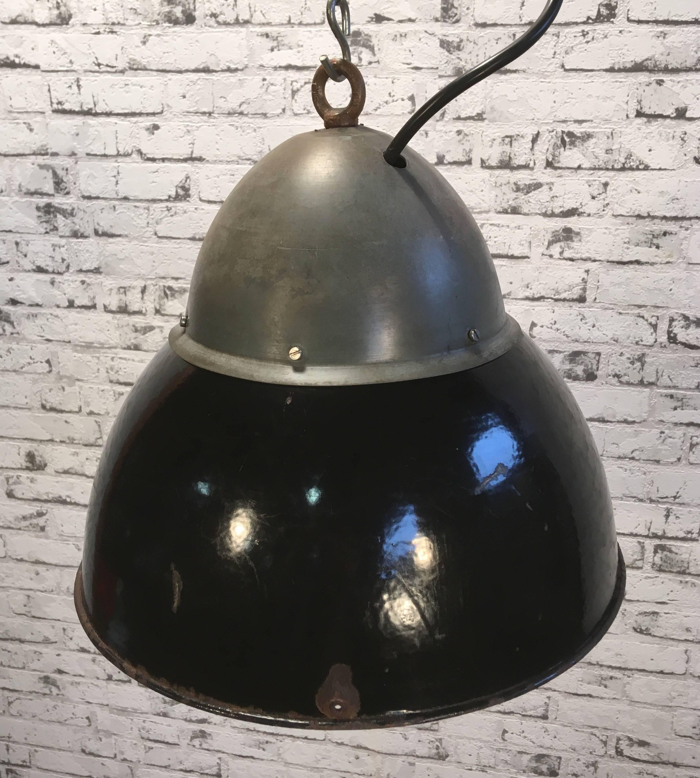 Iron Vintage Black Enameled Hanging Lamp