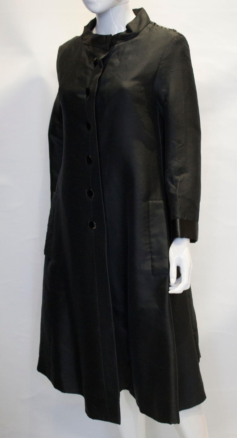 Vintage Black Evening Coat at 1stDibs