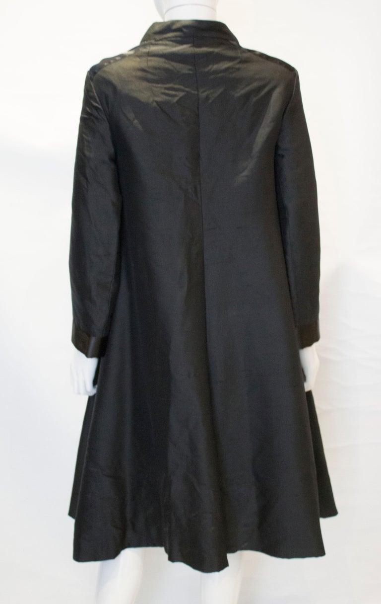 Vintage Black Evening Coat at 1stDibs