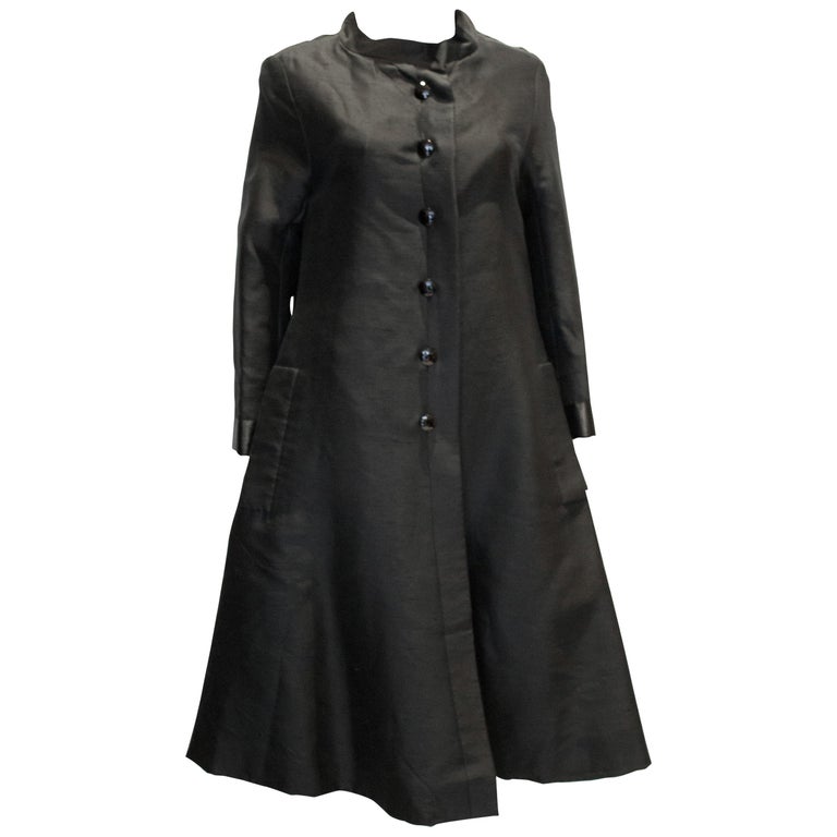 Vintage Black Evening Coat at 1stDibs