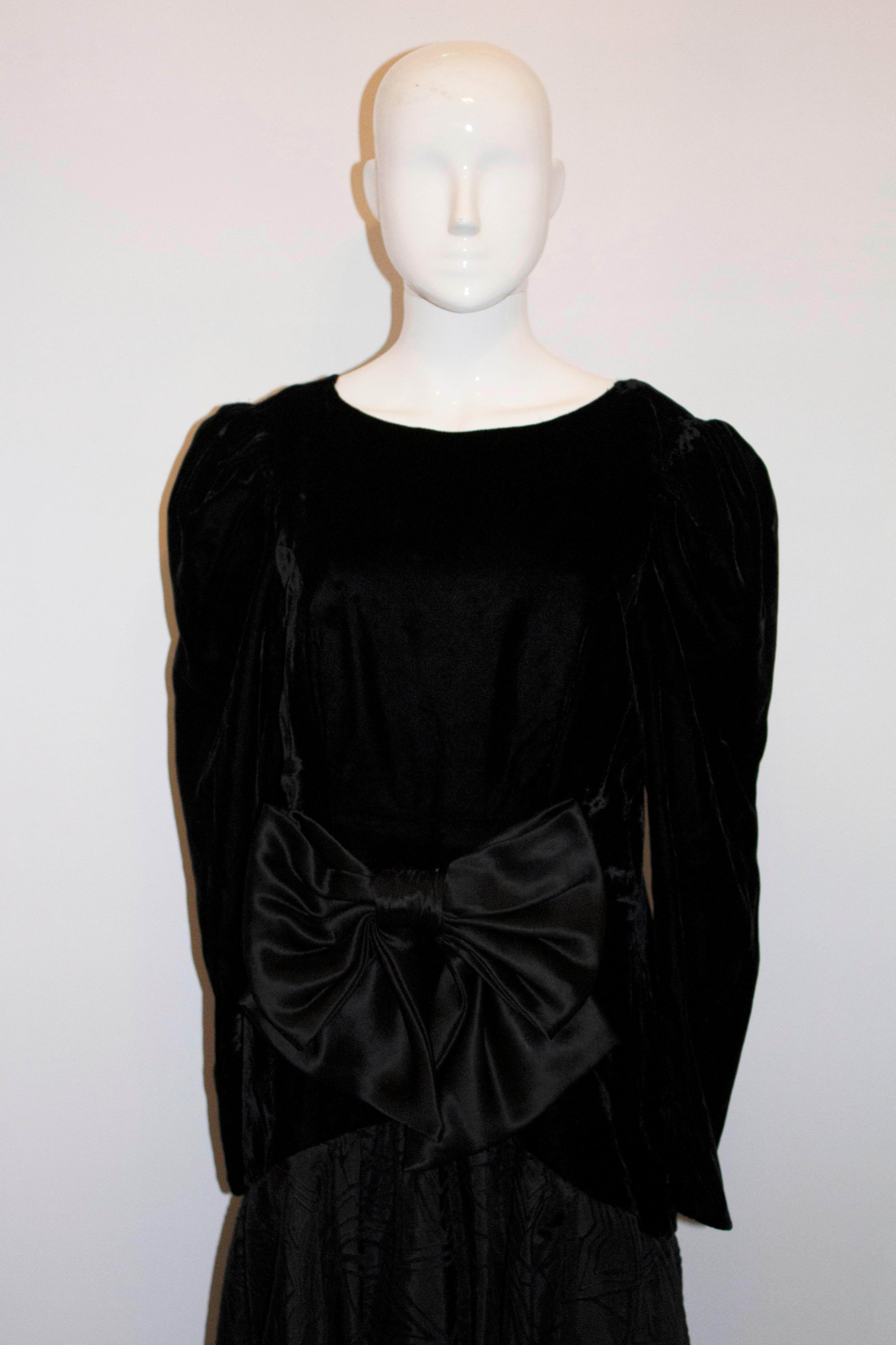 classic black evening gown