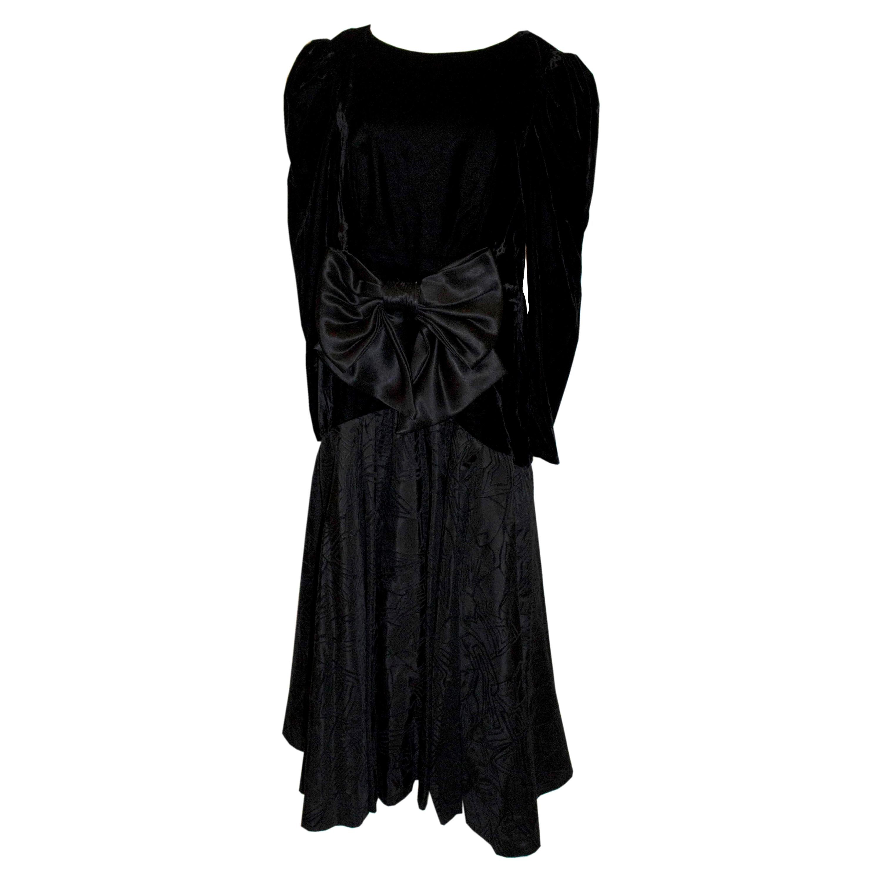 Vintage Black Evening Gown For Sale