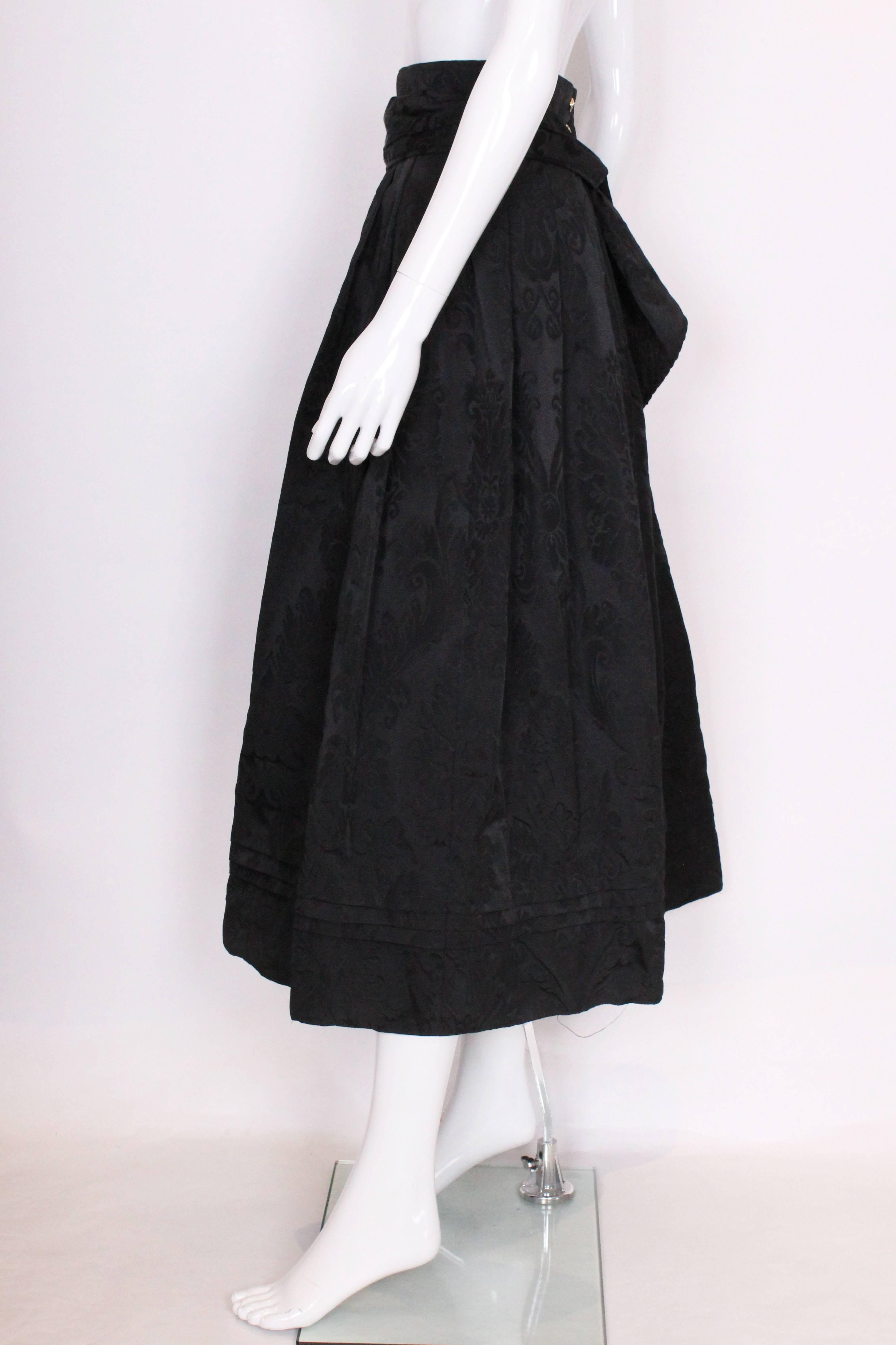 Women's  Vintage Black Evening Skirt by Louis Feraud