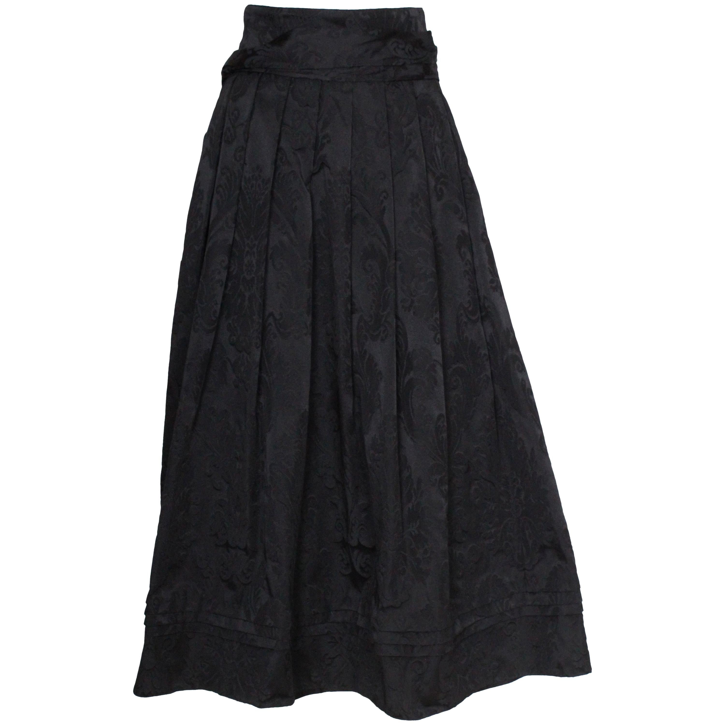  Vintage Black Evening Skirt by Louis Feraud
